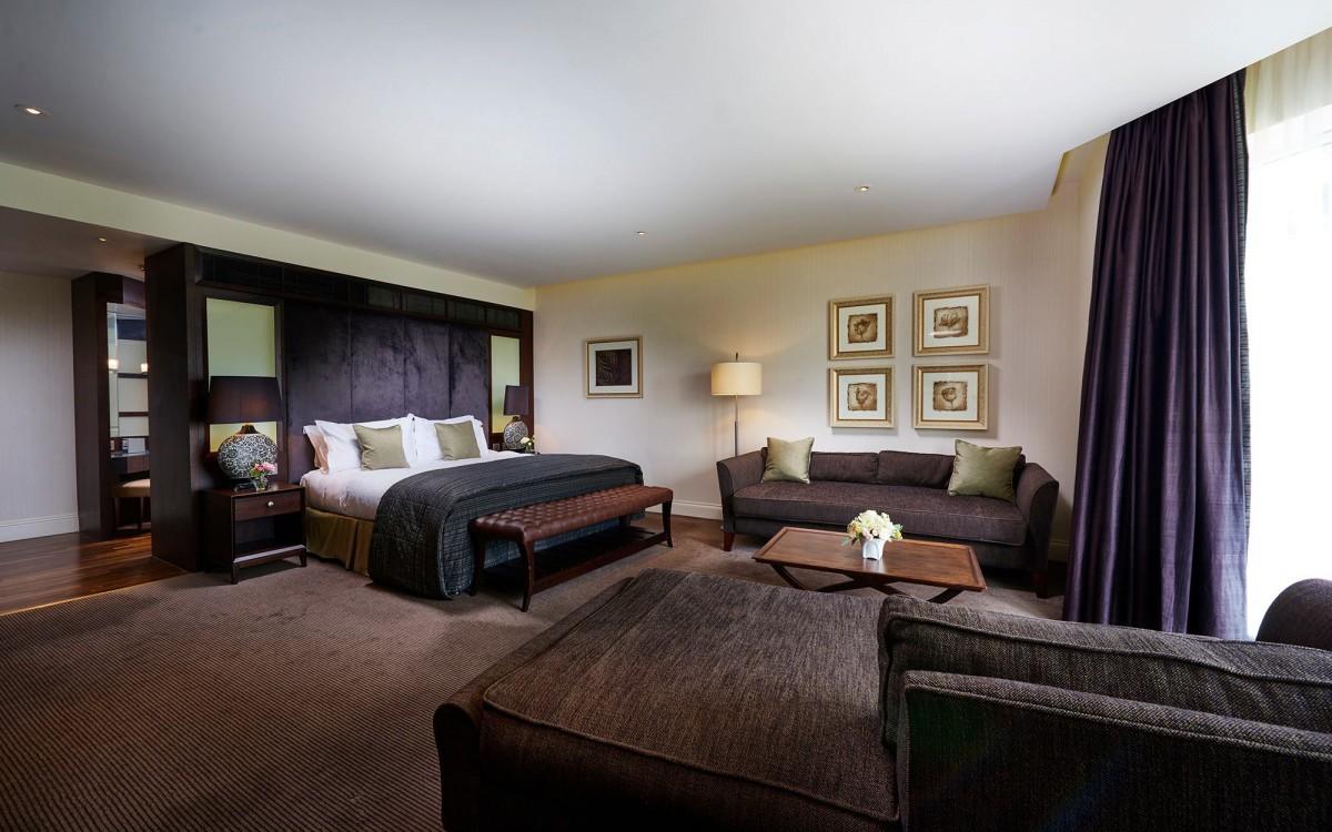 Spacious luxurious double bed room at Rockliffe Hall Hotel Golf & Spa 5*