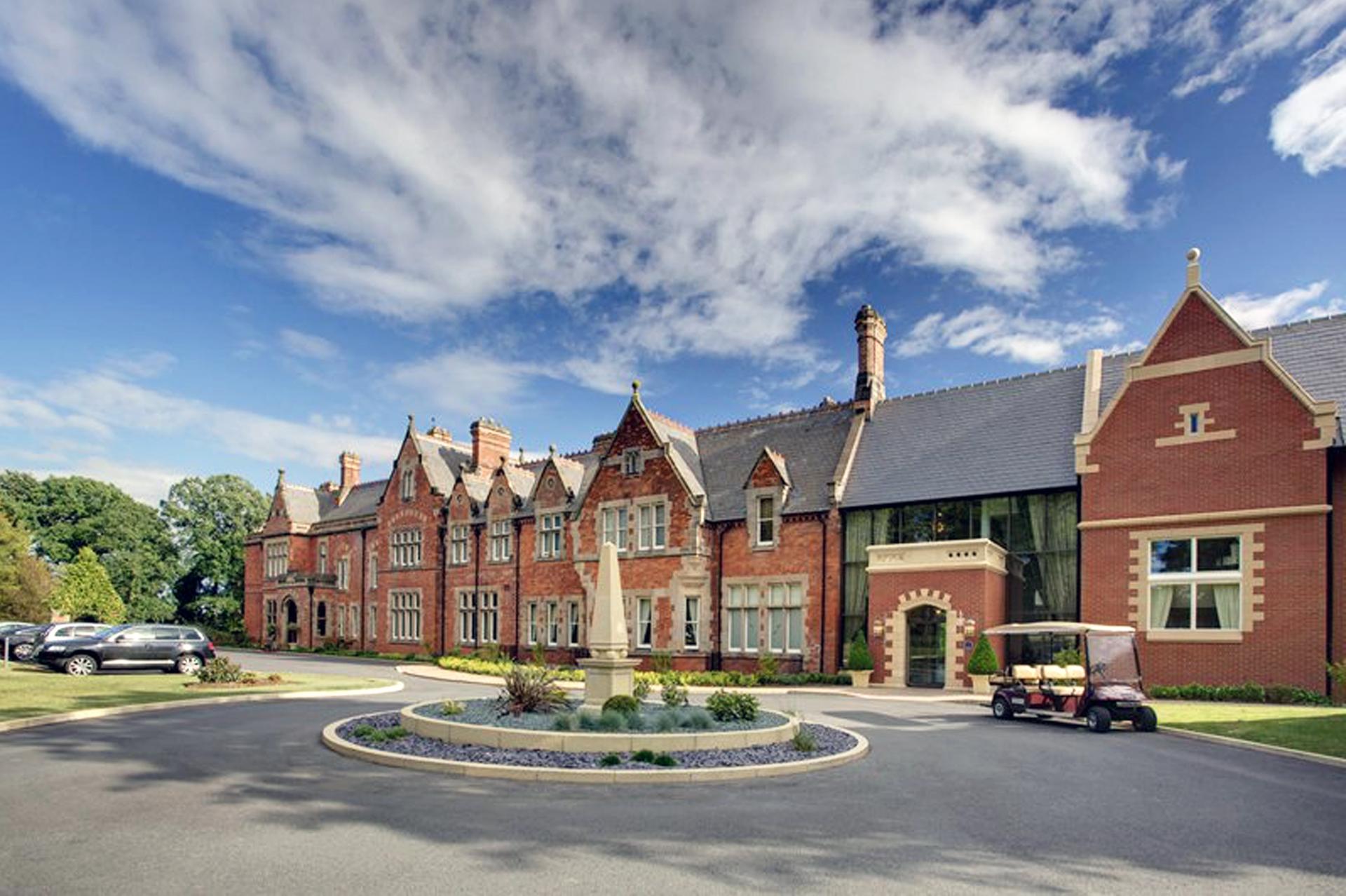 Panoramic view of the front entrance to Rockliffe Hall Hotel Golf & Spa 5*
