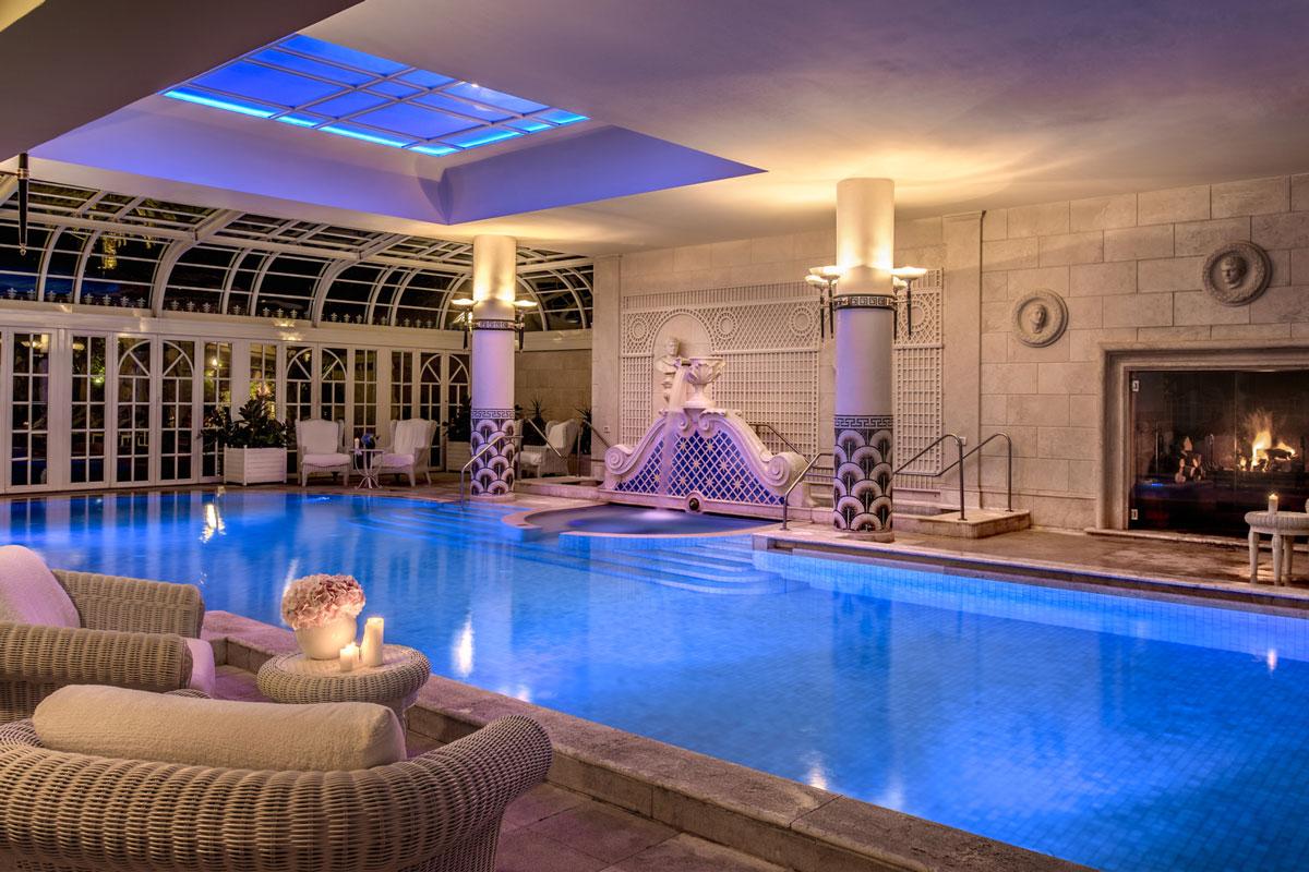 Indoor swimming pool at Rome Cavalieri, A Waldorf Astoria Hotel