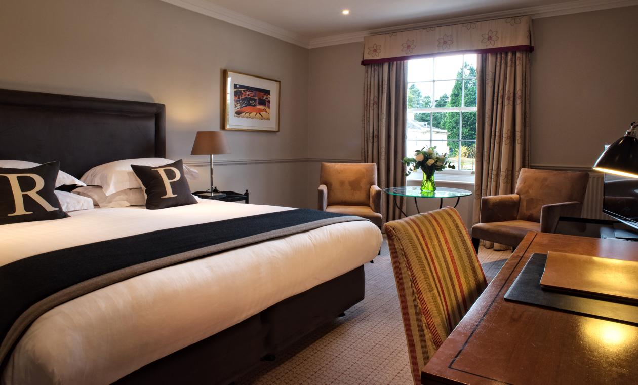 Spacious double bed room at the Rudding Park Hotel & Golf Club