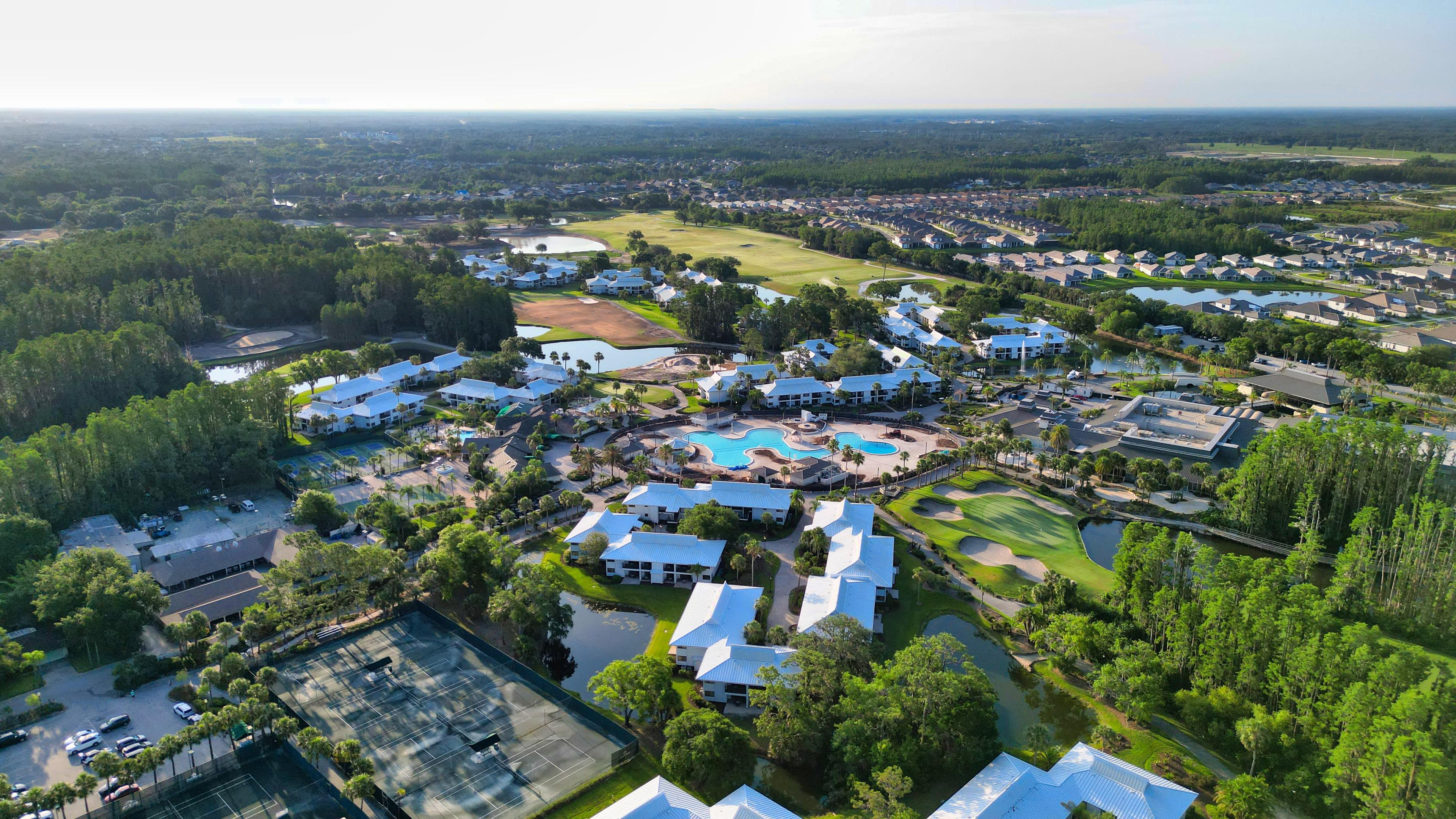 Aerial view of the Saddlebrook Resort