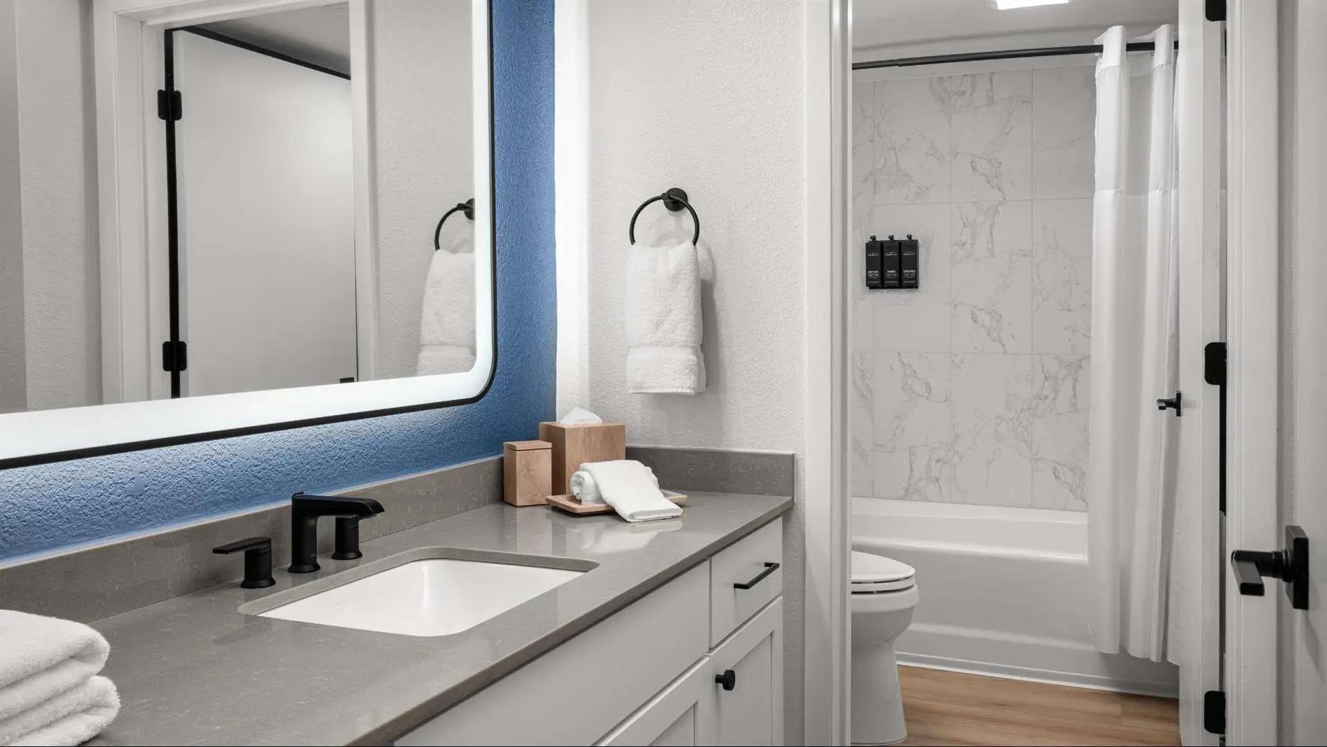 Bathroom as part of a suite at the Saddlebrook Resort