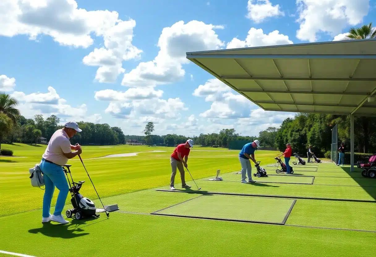 Driving range at the Saddlebrook Resort
