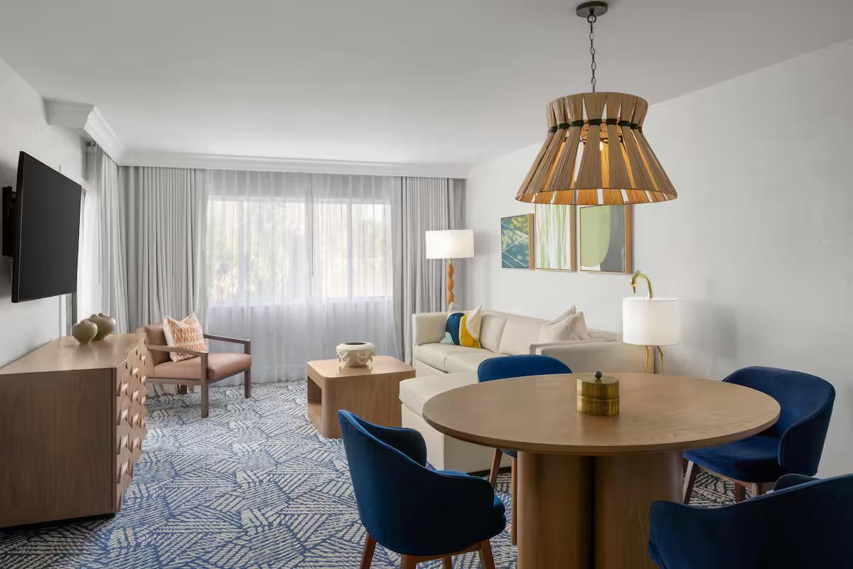 Living room as part of a villa at the Saddlebrook Resort