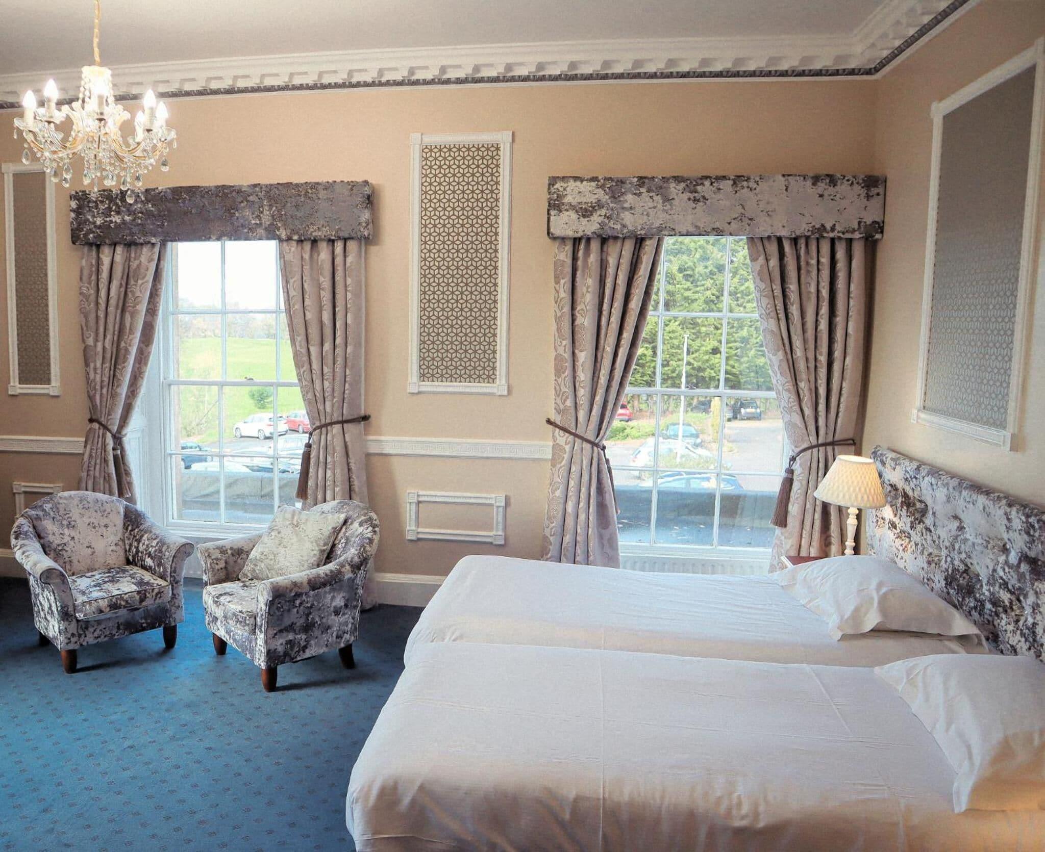 Double bed room at the Shaw Hill Golf Resort & Spa Hotel