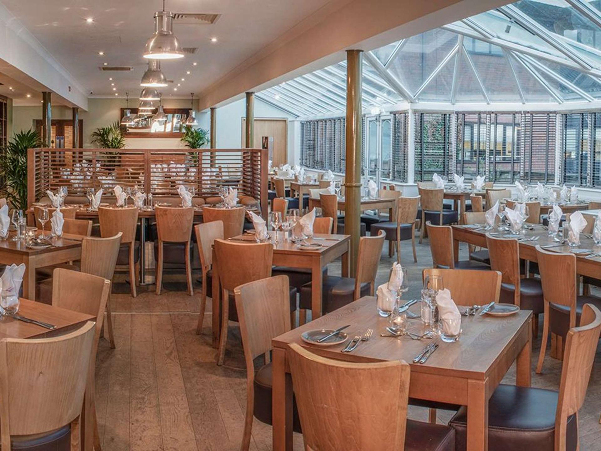 Indoor dining room at the Staverton Park Hotel & Golf Club