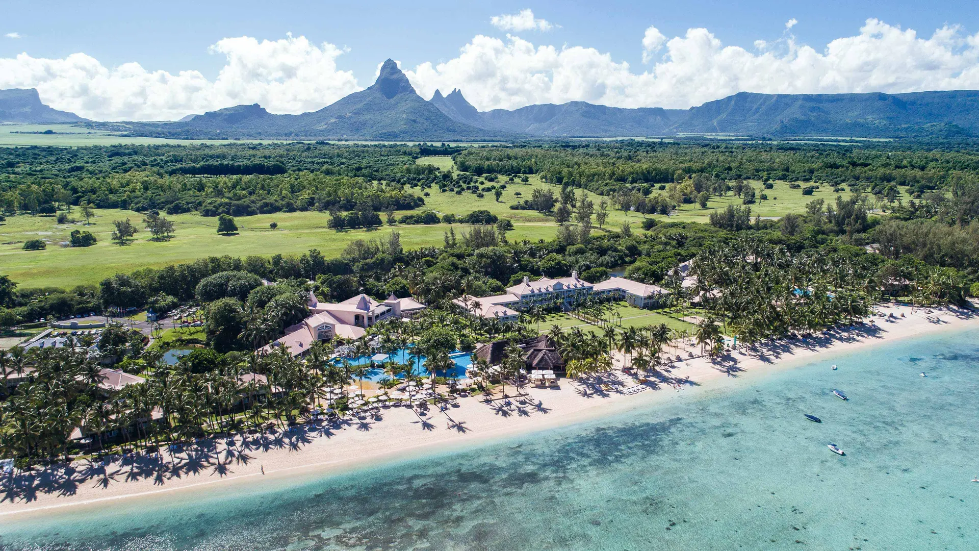 Aerial view of The Sugar Beach Resort