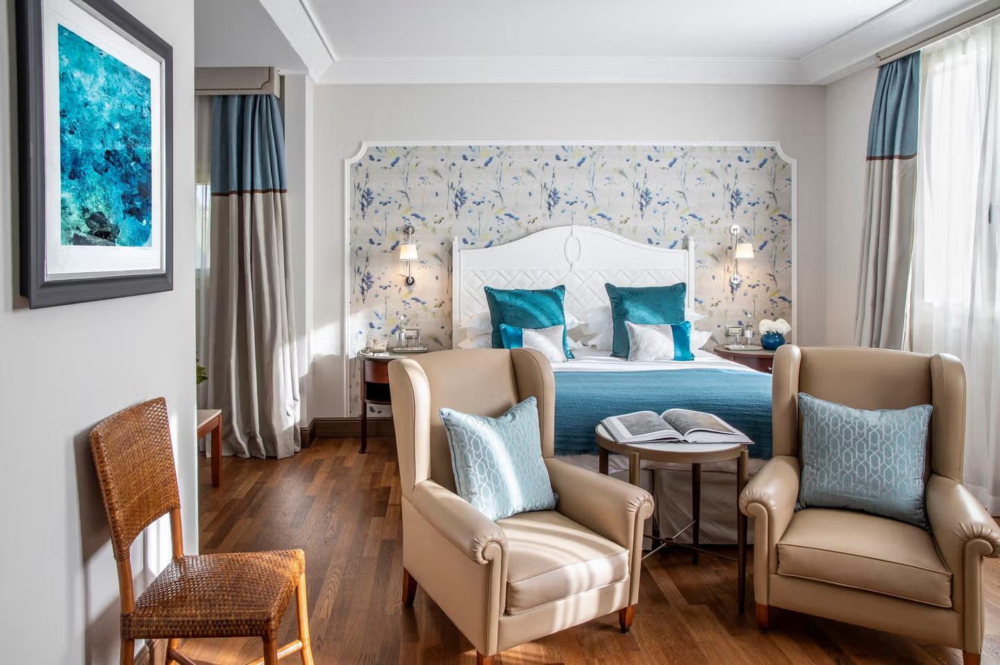 Double bed room at the Terme Di Saturnia Natural Spa & Golf Resort