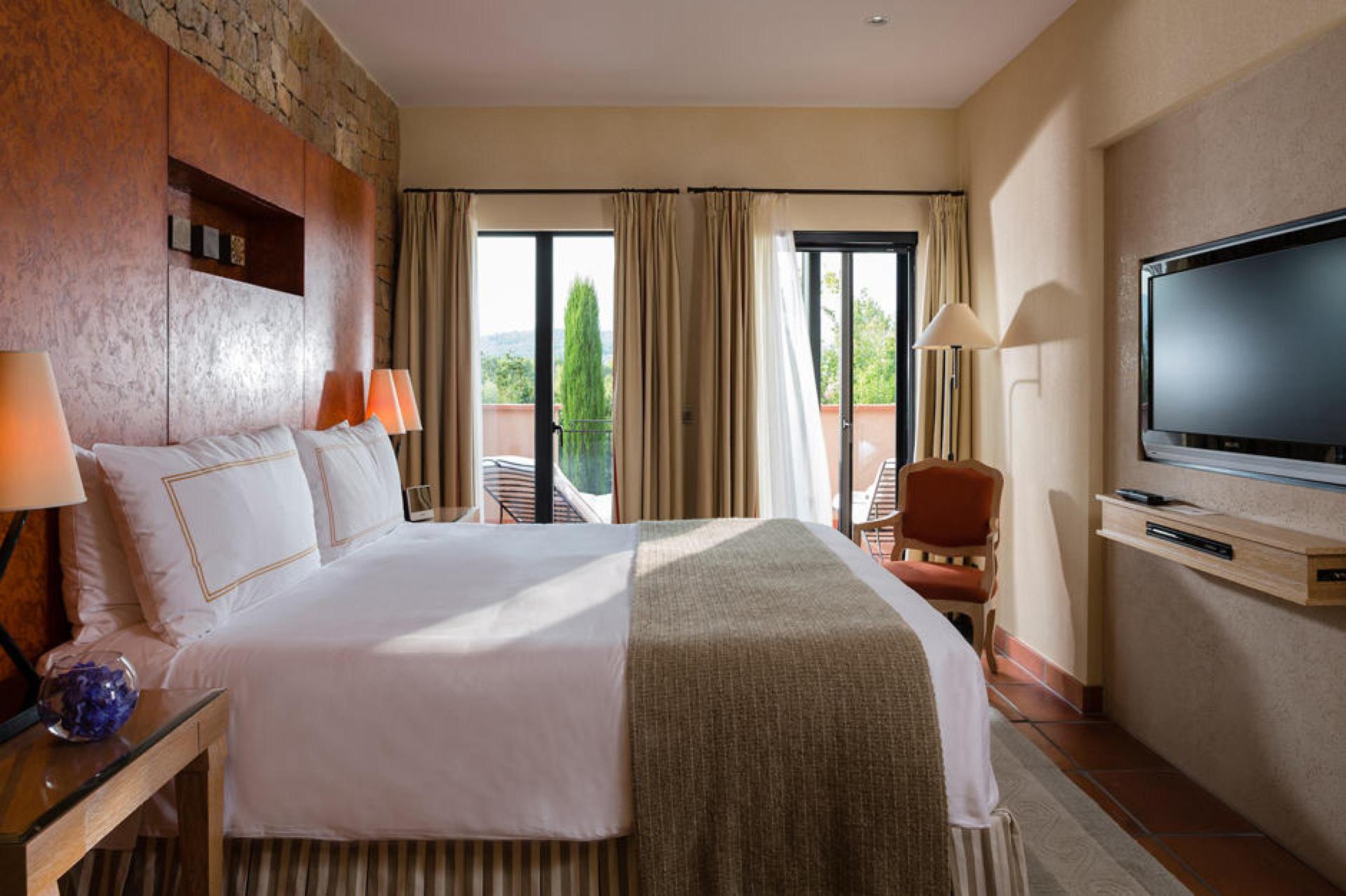 Double bed room at the Terre Blanche Hotel Spa Golf Resort