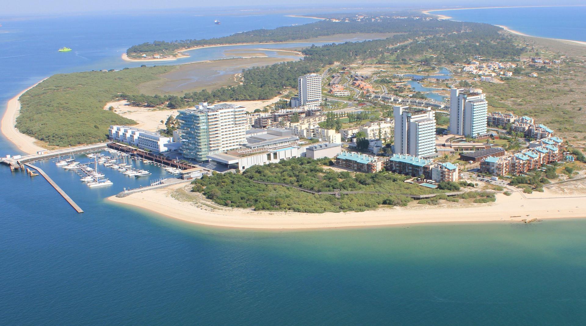 Aerial view of the The Editory by the Sea Troia Comporta Hotel
