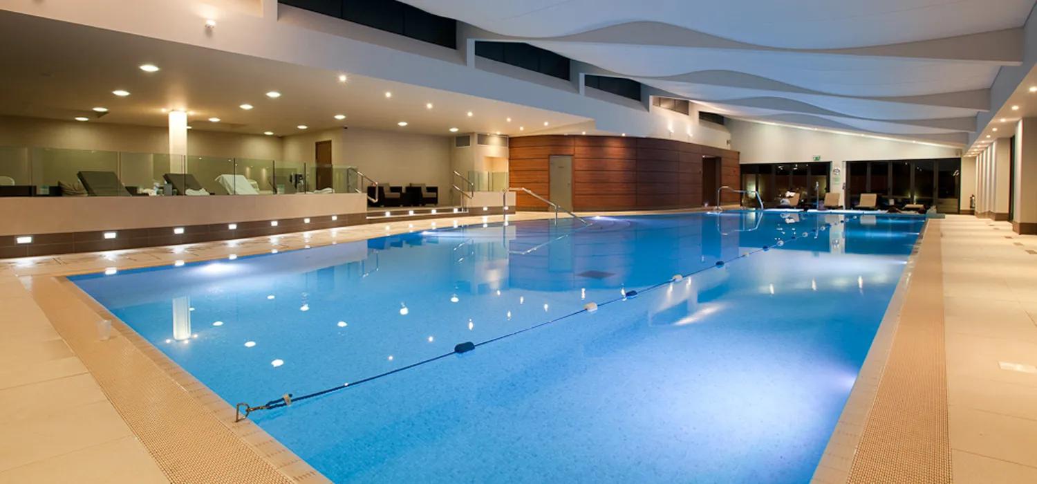Indoor swimming pool at the The Mere Golf Resort & Spa