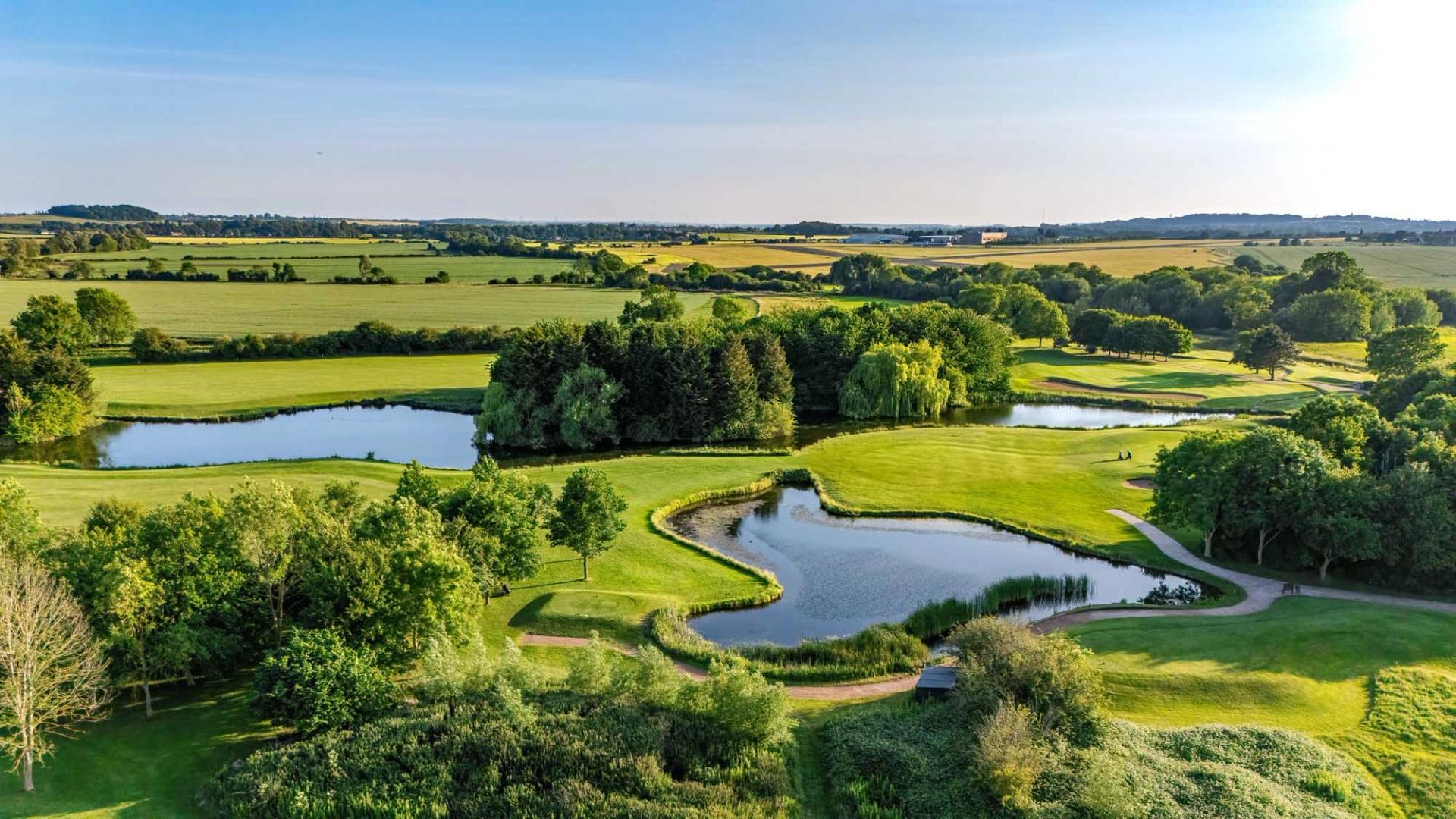 Aerial view of The Nottinghamshire Golf & Country Club course
