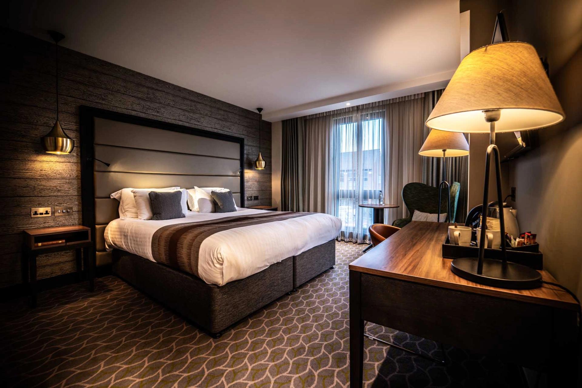 Modern double bed room at The Warwickshire Golf & Country Club