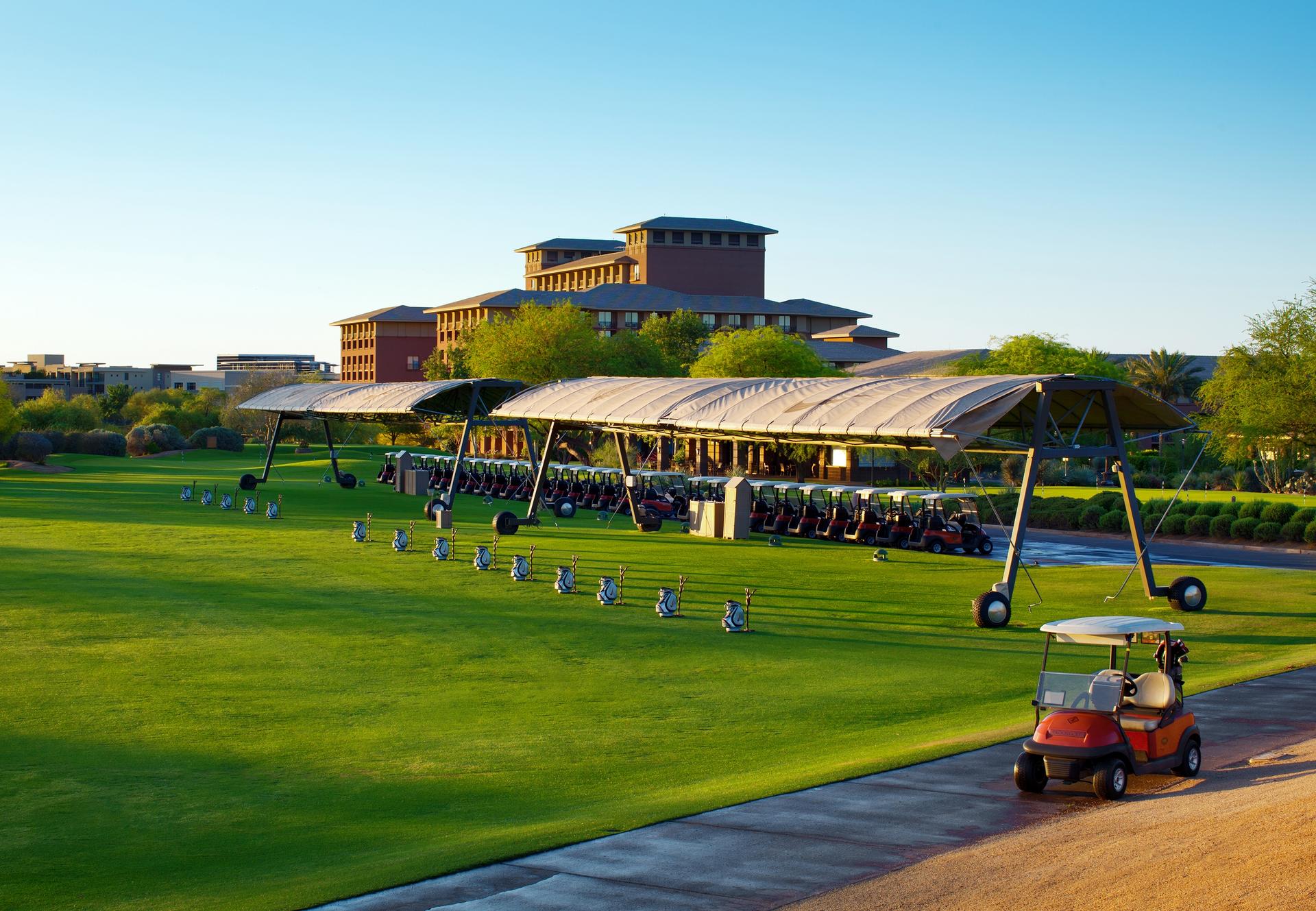 Buggy parking bay on the course at The Westin Kierland Resort and Spa