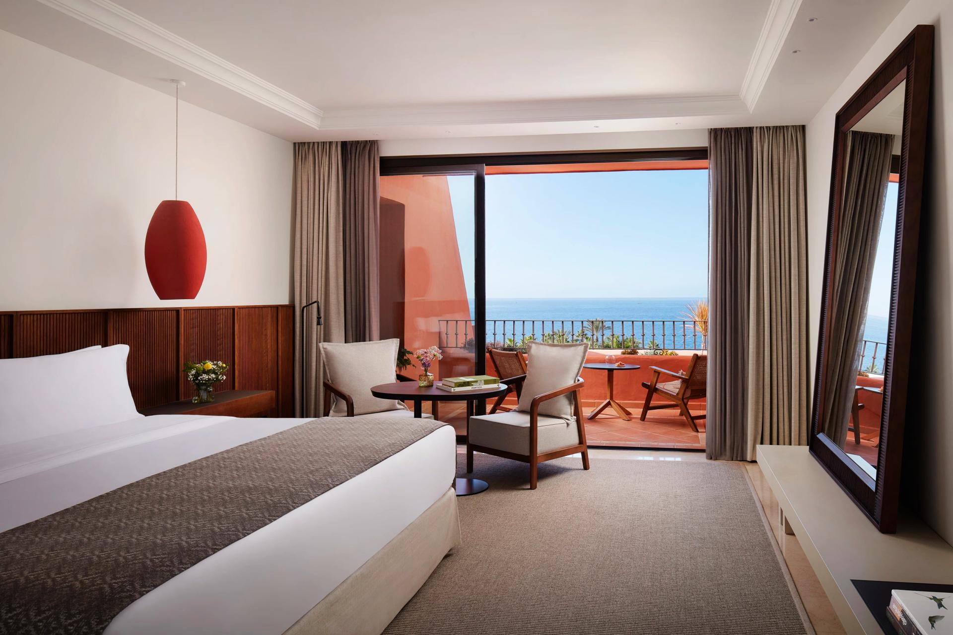 Double bed suite with balcony views at Tivoli La Caleta Tenerife Resort