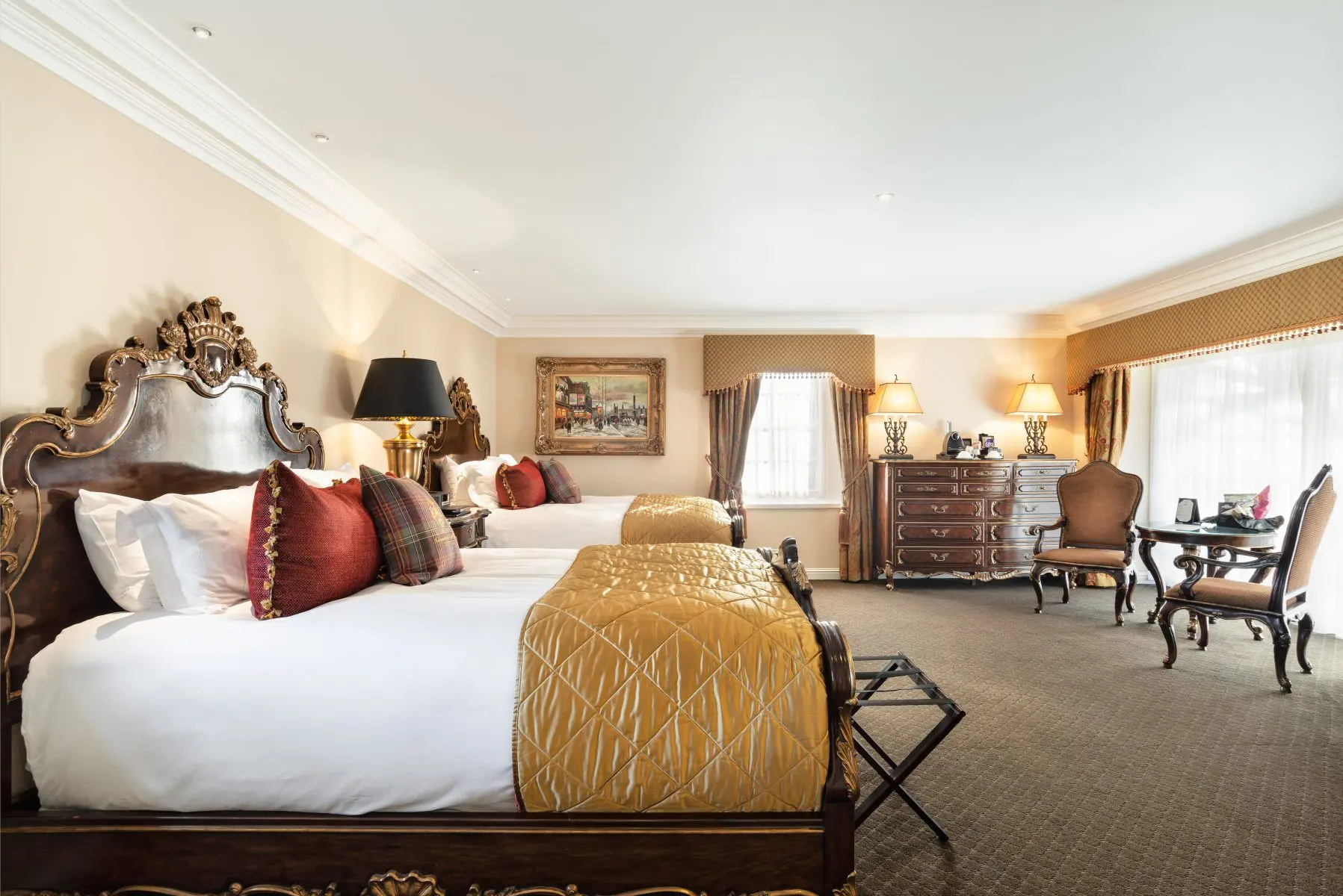 Double bed suite at the Trump International Scotland hotel