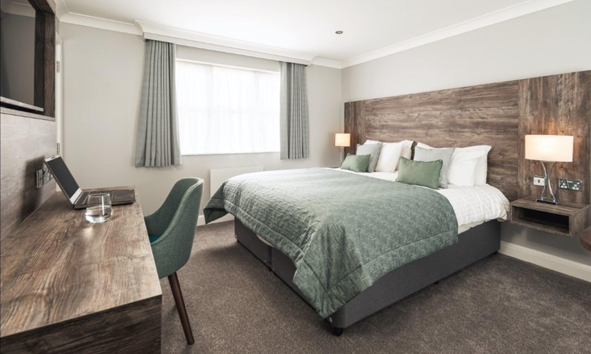 Double bed suite at the Willows Hotel at Wyboston Lakes