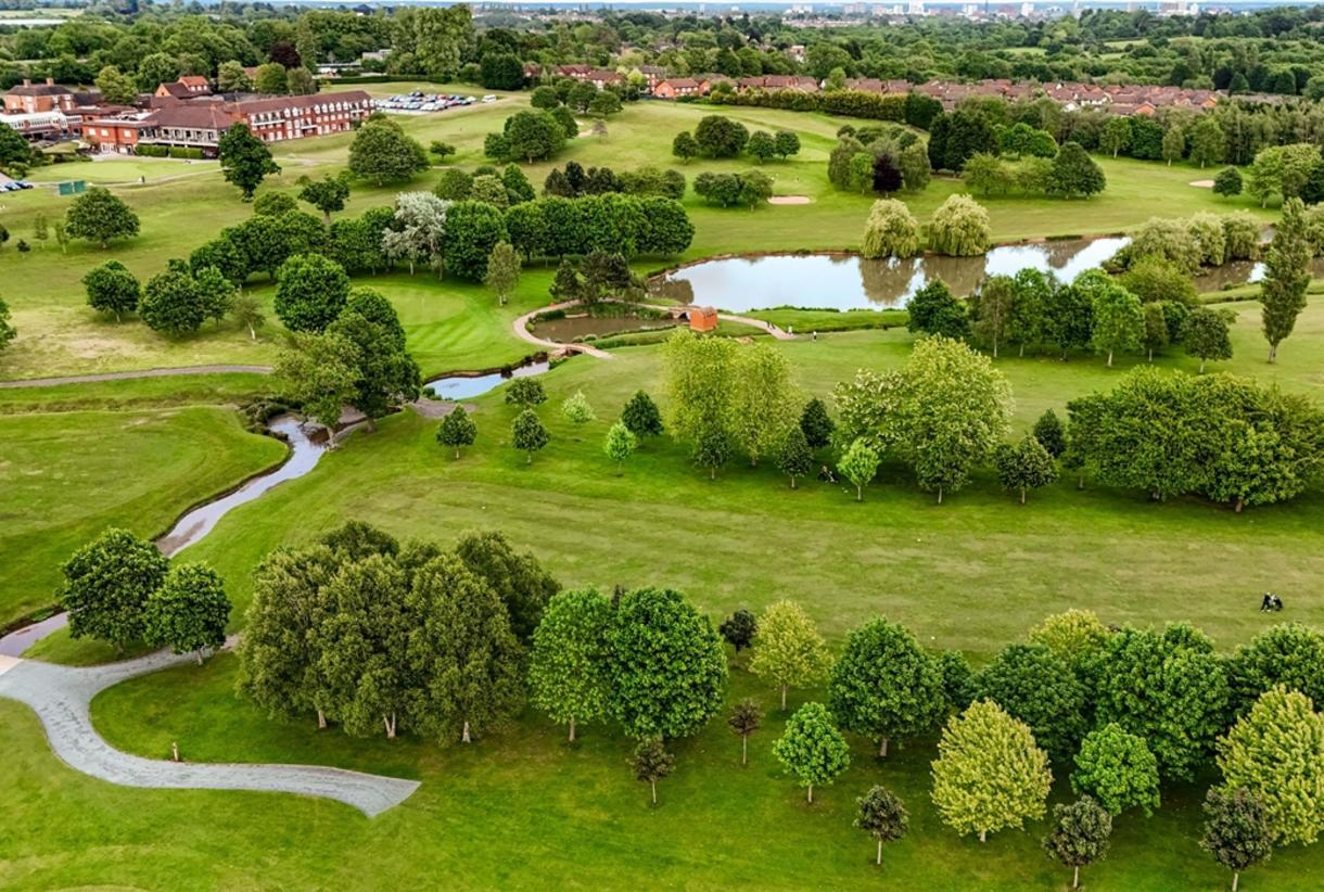 Overhead view of the Windmill Village Hotel, Golf Club & Spa golf course