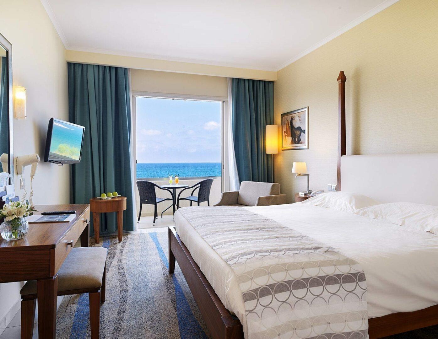 Double bed suite at Alexander The Great Beach Hotel