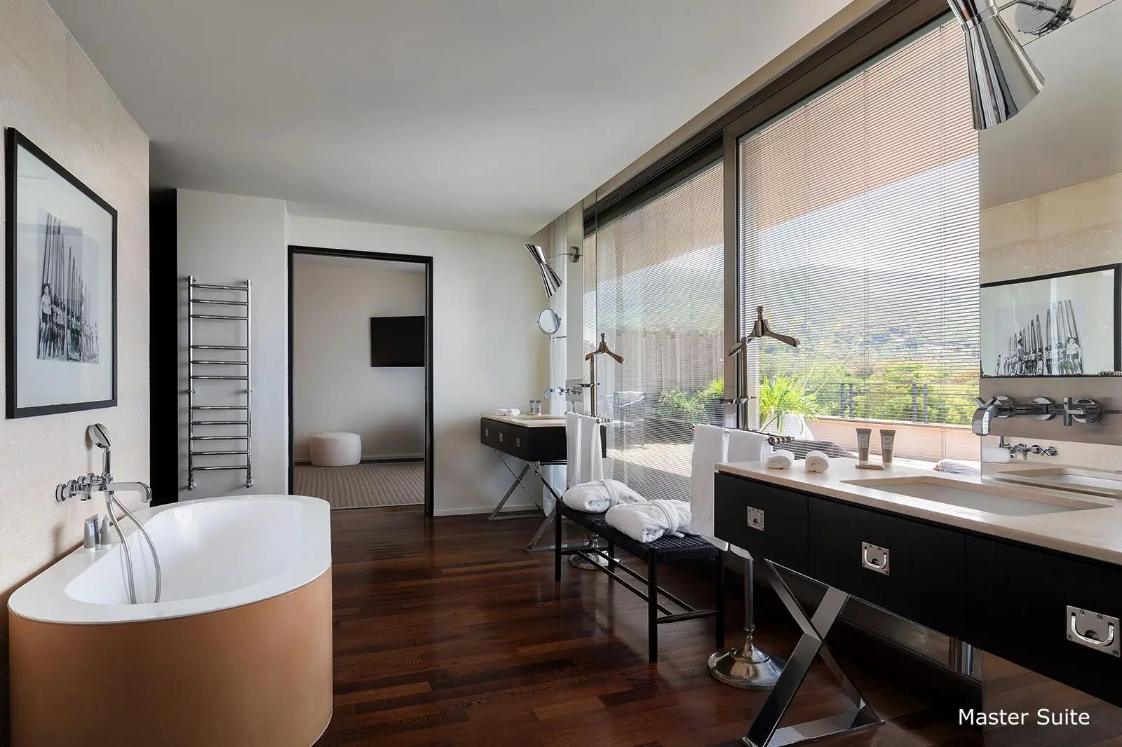 Bathroom as part of a double bed suite at Argentario Resort Golf and Spa