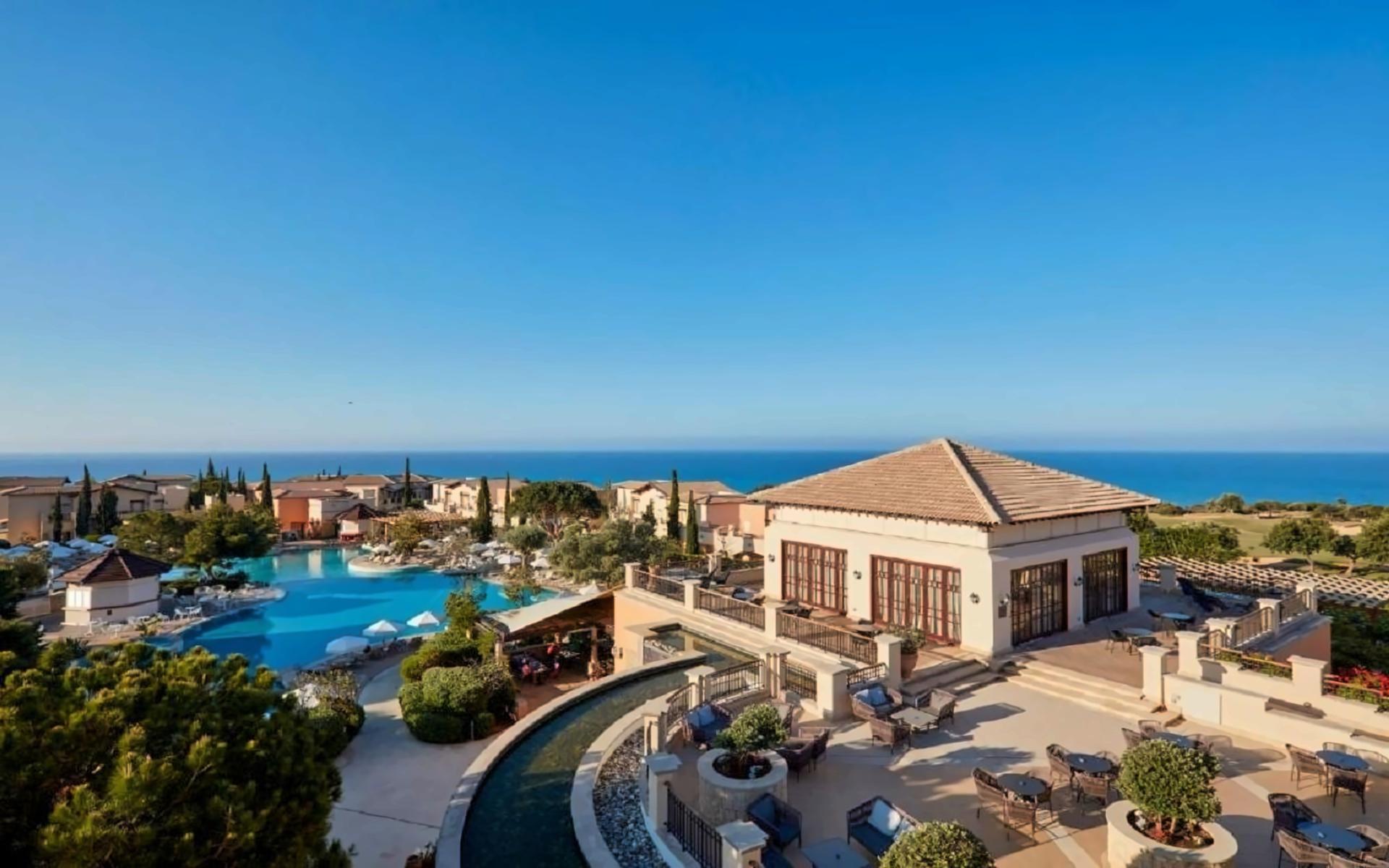 Overhead view of Atlantica Aphrodite Hills Hotel