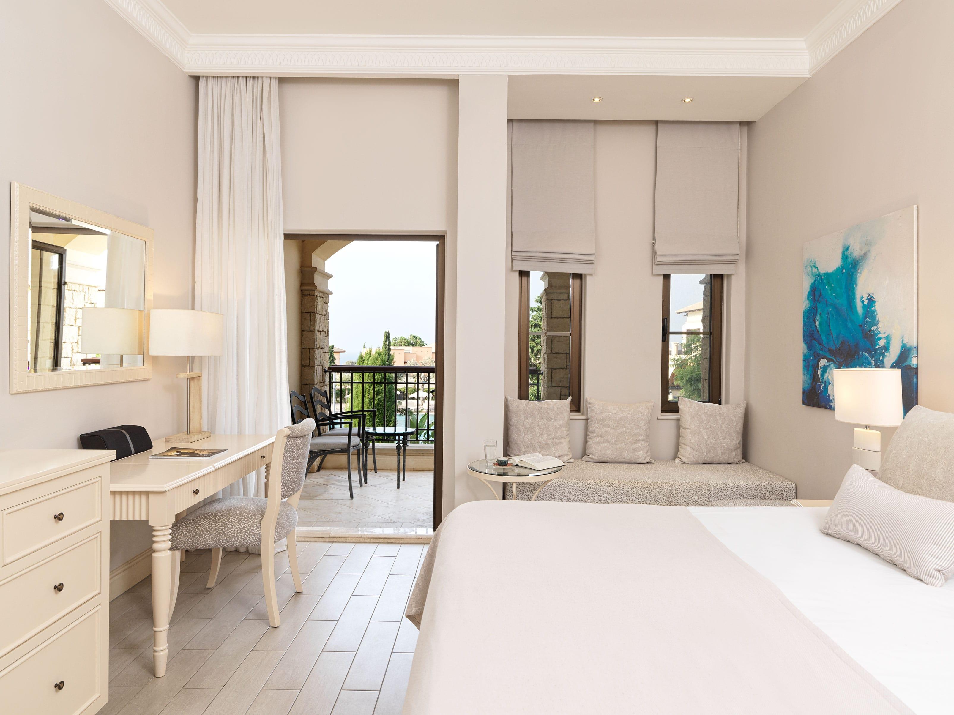 Double bed suite at Atlantica Aphrodite Hills Hotel