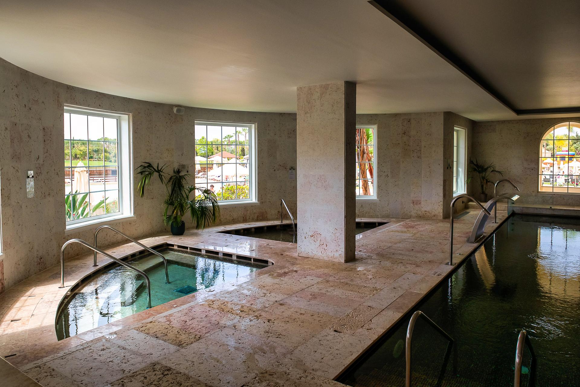 Indoor pools part of the spa facilities at Domes Lake Algarve, Autograph Collection