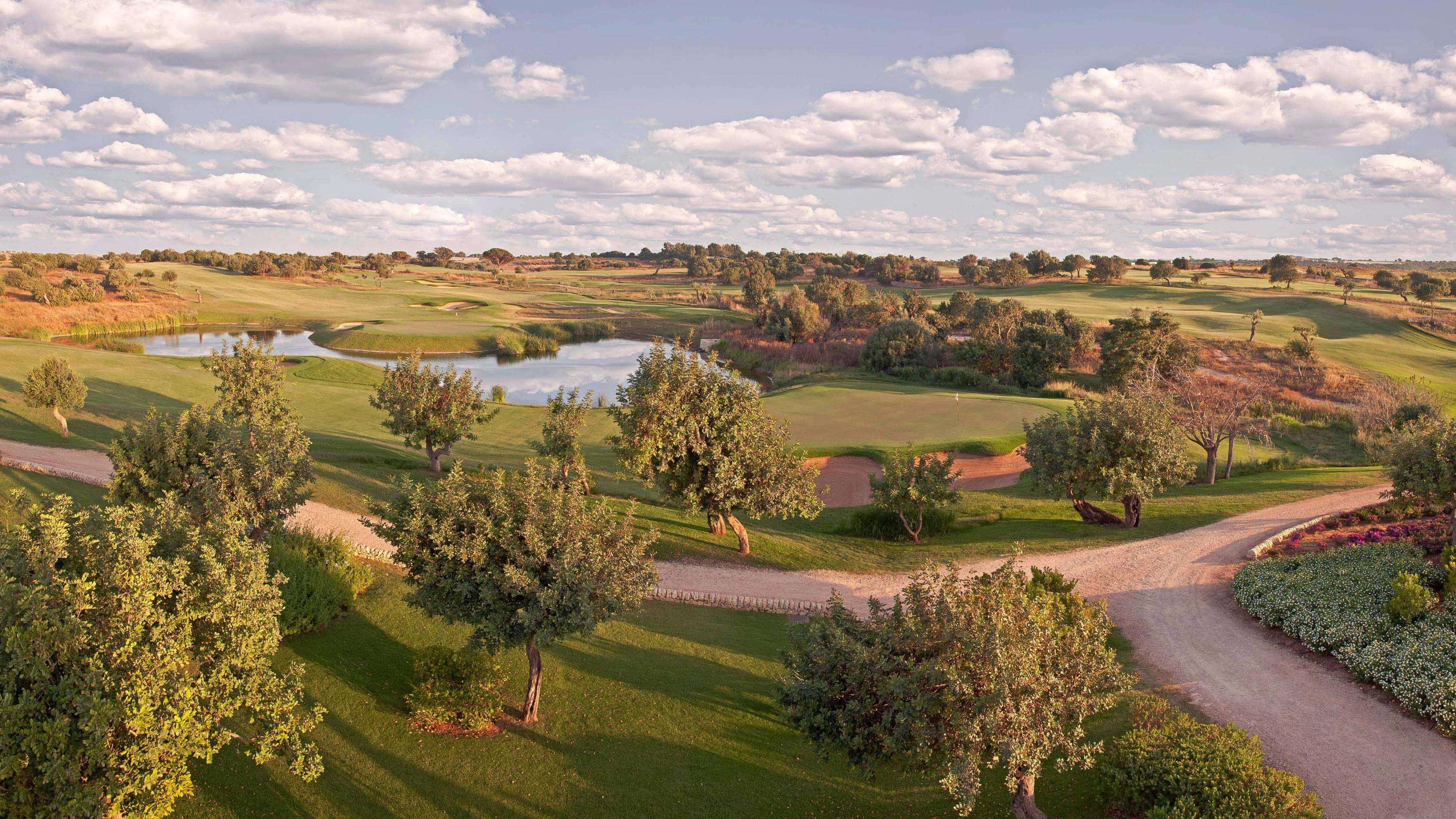 Overhead view of the golf course at Donnafugata Golf Resort & SPA