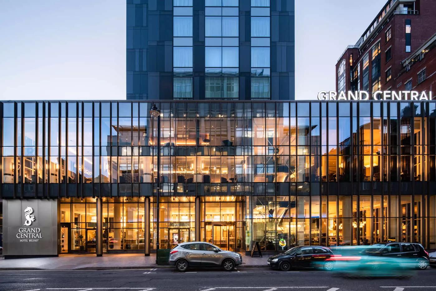 Front entrance to Grand Central Hotel Belfast