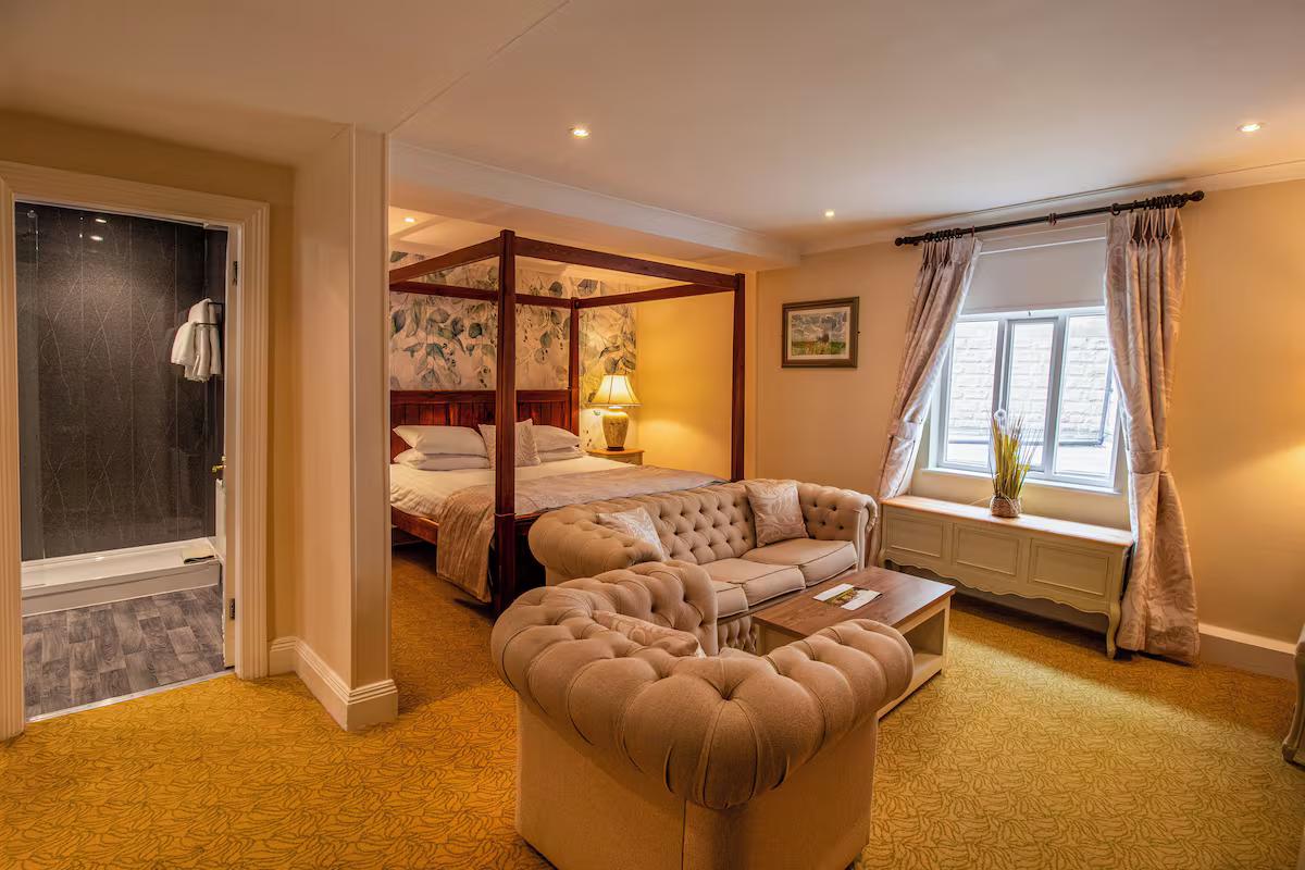 Spacious double bed suite at Hollins Hall Hotel & Country Club