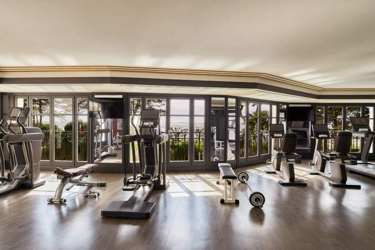 Gym facilities at the Hotel Barriere L'Hermitage La Baule