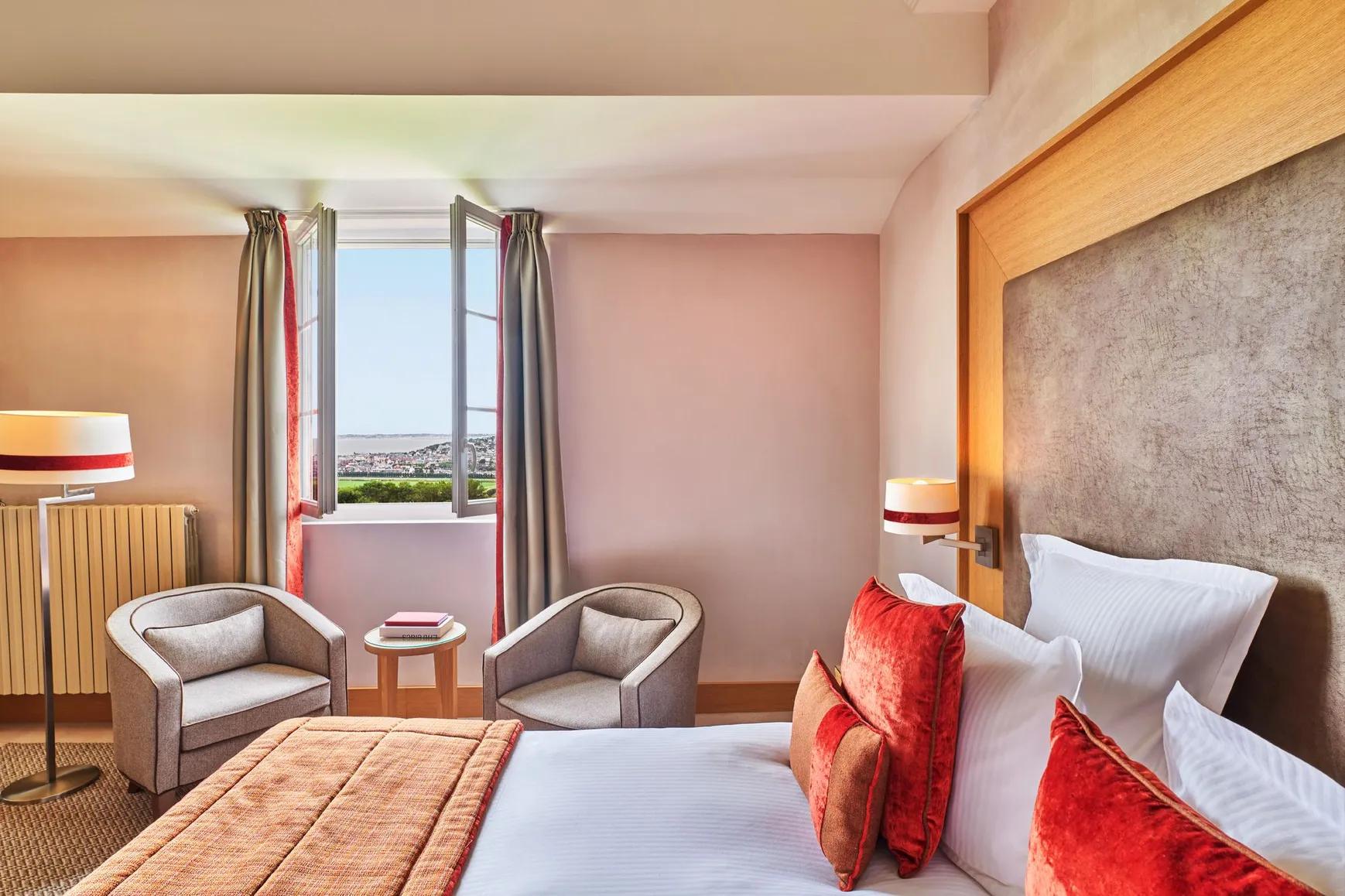 Double bed suite at Hotel Barriere L'Hotel du Golf