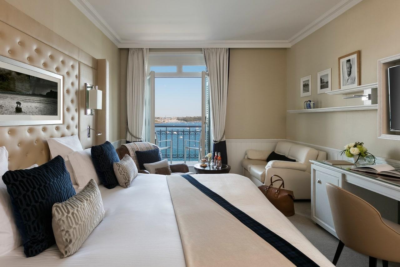 Double bed suite at Hotel Barriere Le Grand Hotel Dinard