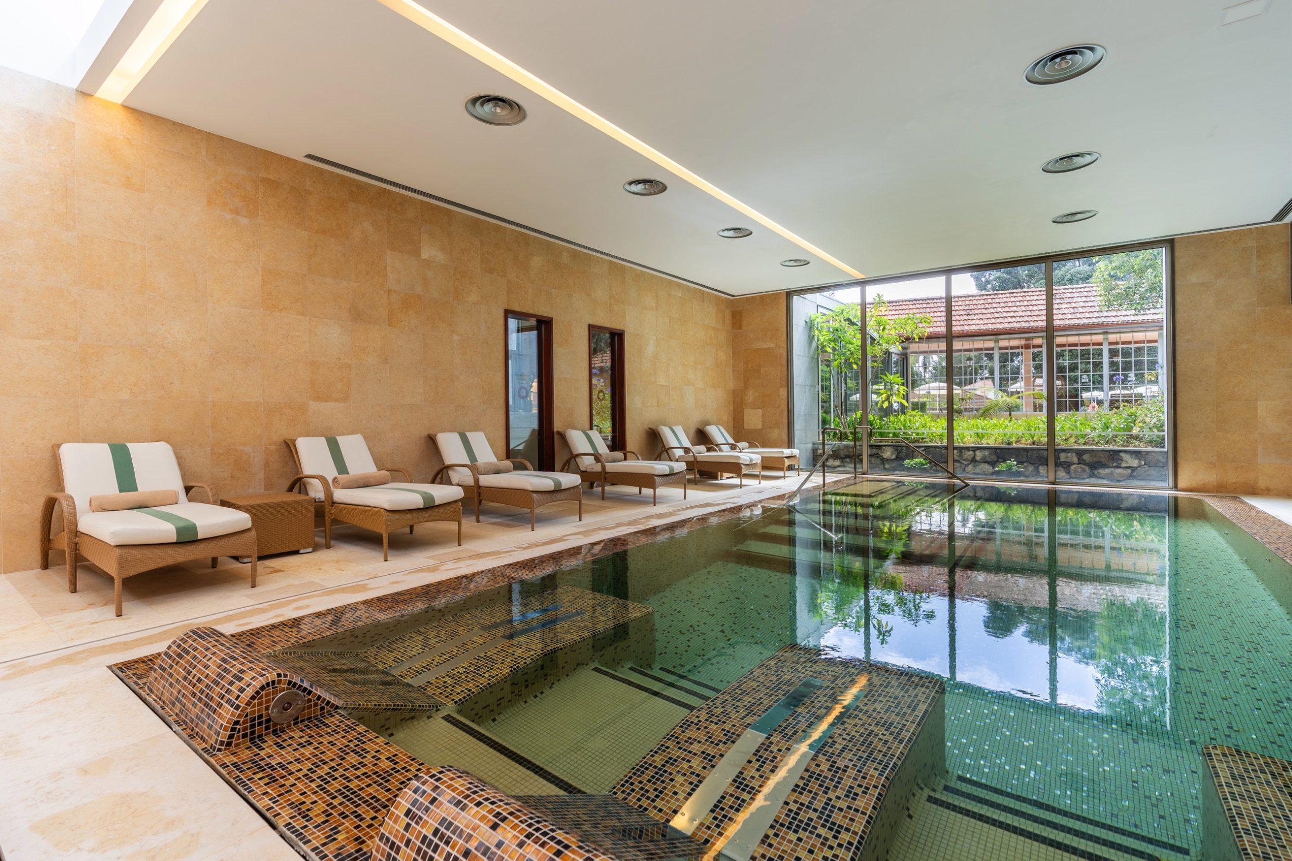 Indoor swimming pool at Hotel Casa Velha do Palheiro - Relais & Chateaux