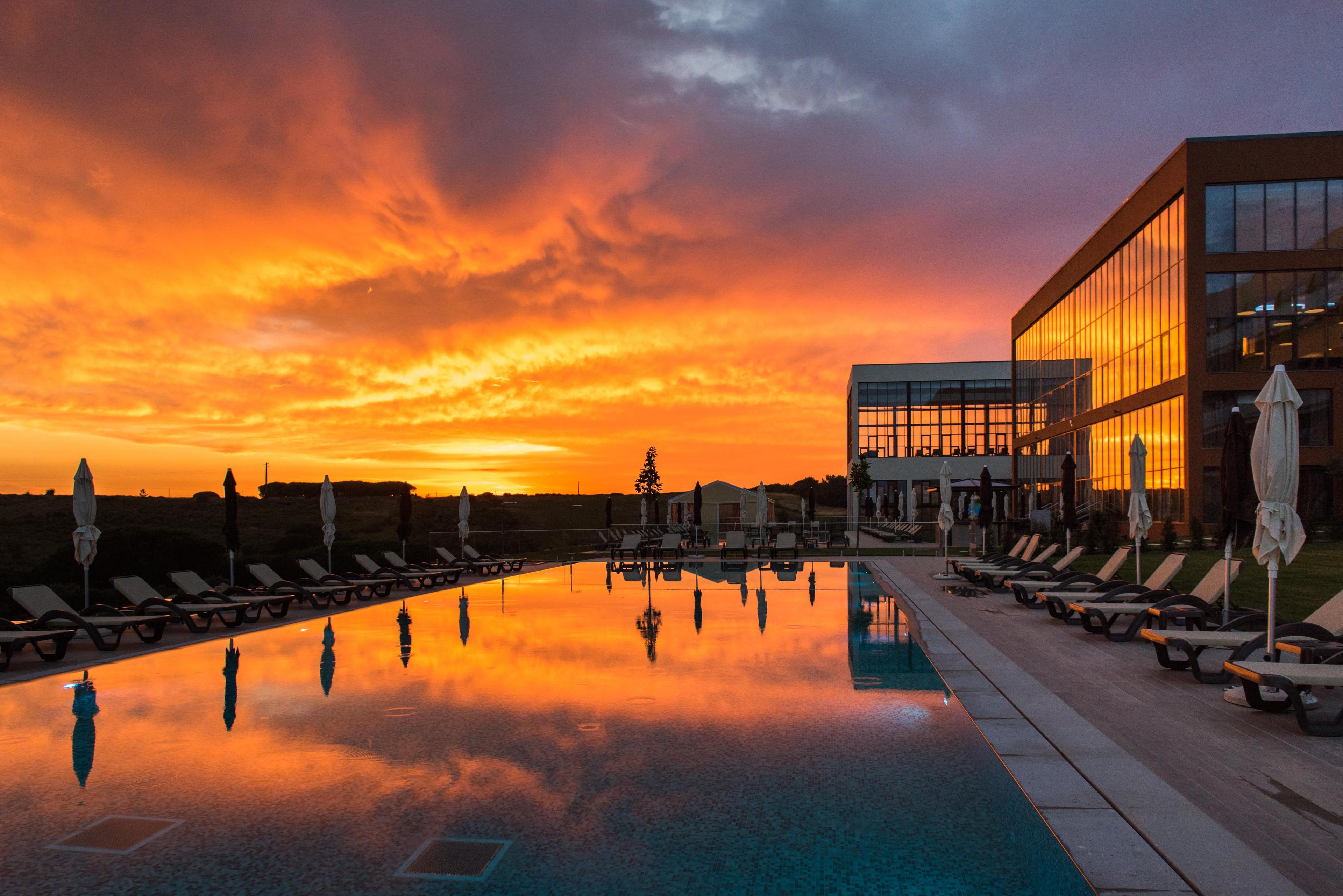 Sun setting over Hotel Vila Gale Collection Sintra