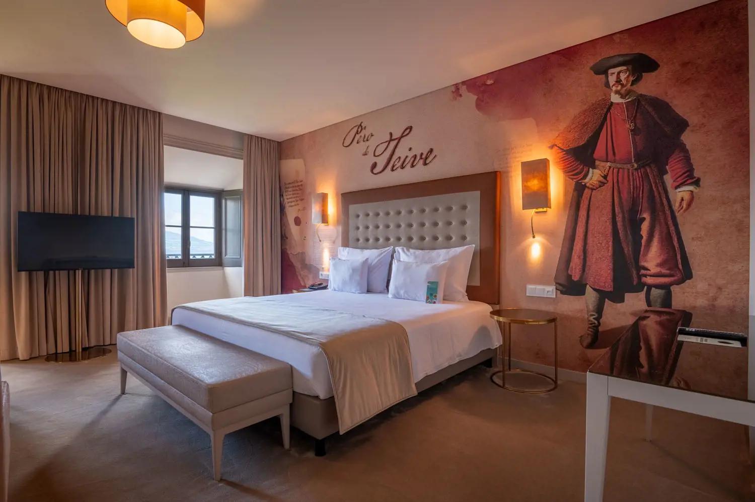 Spacious double bed room at Hotel Vila Gale Sao Miguel Azores