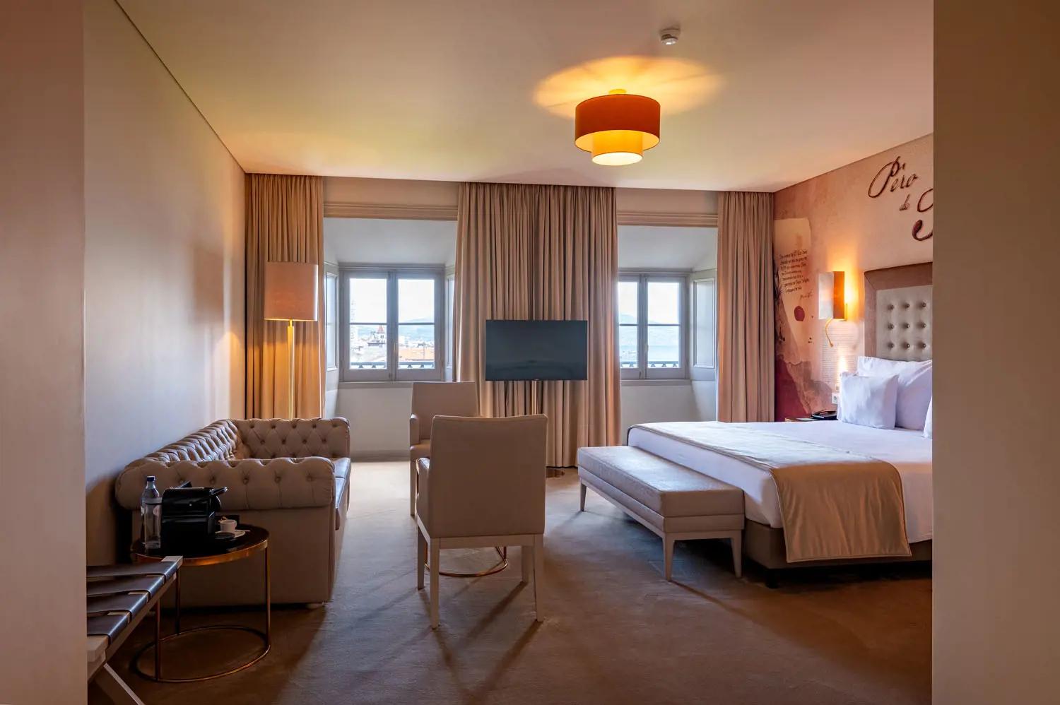 Spacious double bed room at Hotel Vila Gale Sao Miguel Azore