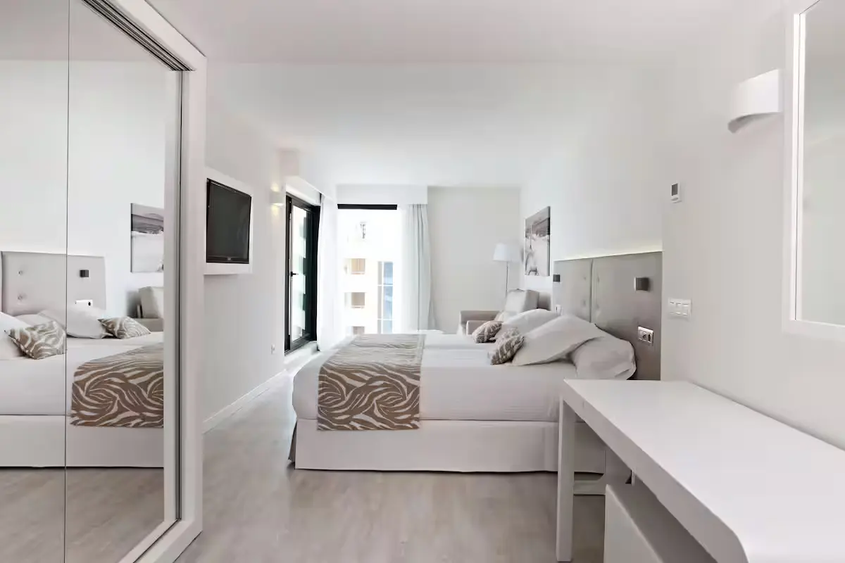 Spacious double bed suite at Iberostar Waves Cala Millor