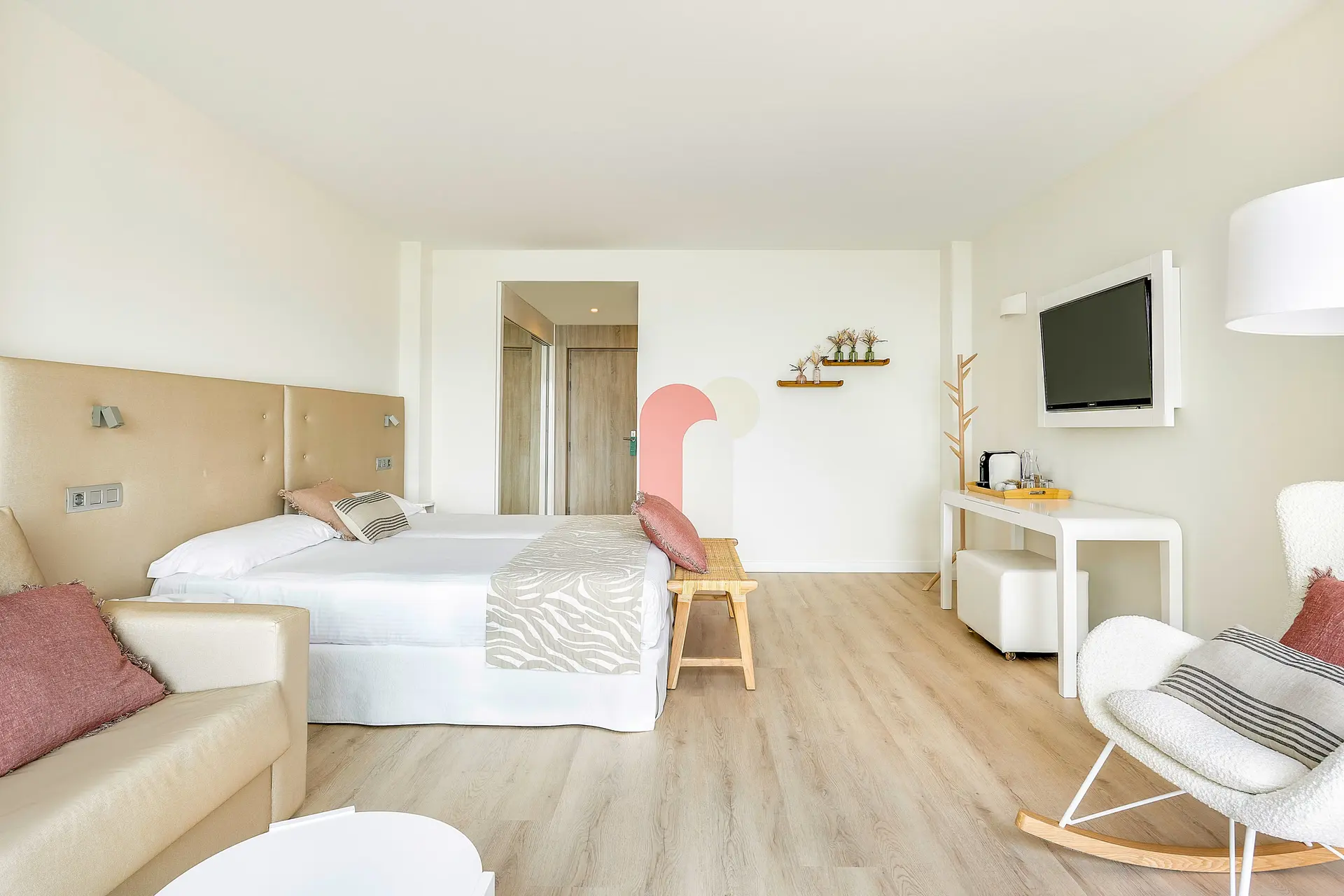 Spacious double bed suite at Iberostar Waves Cala Millor