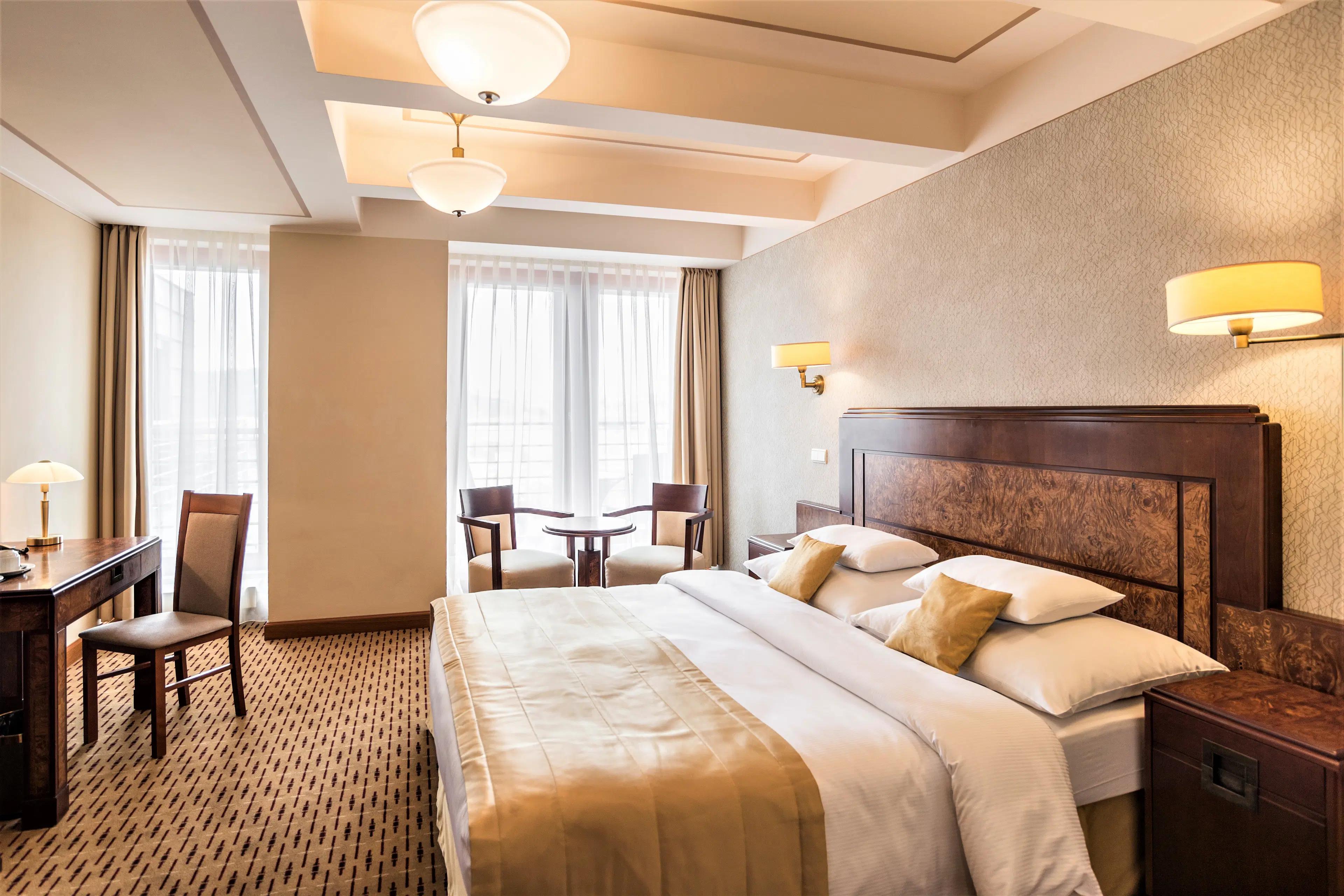 Double bed suite at Majestic Plaza Hotel Prague