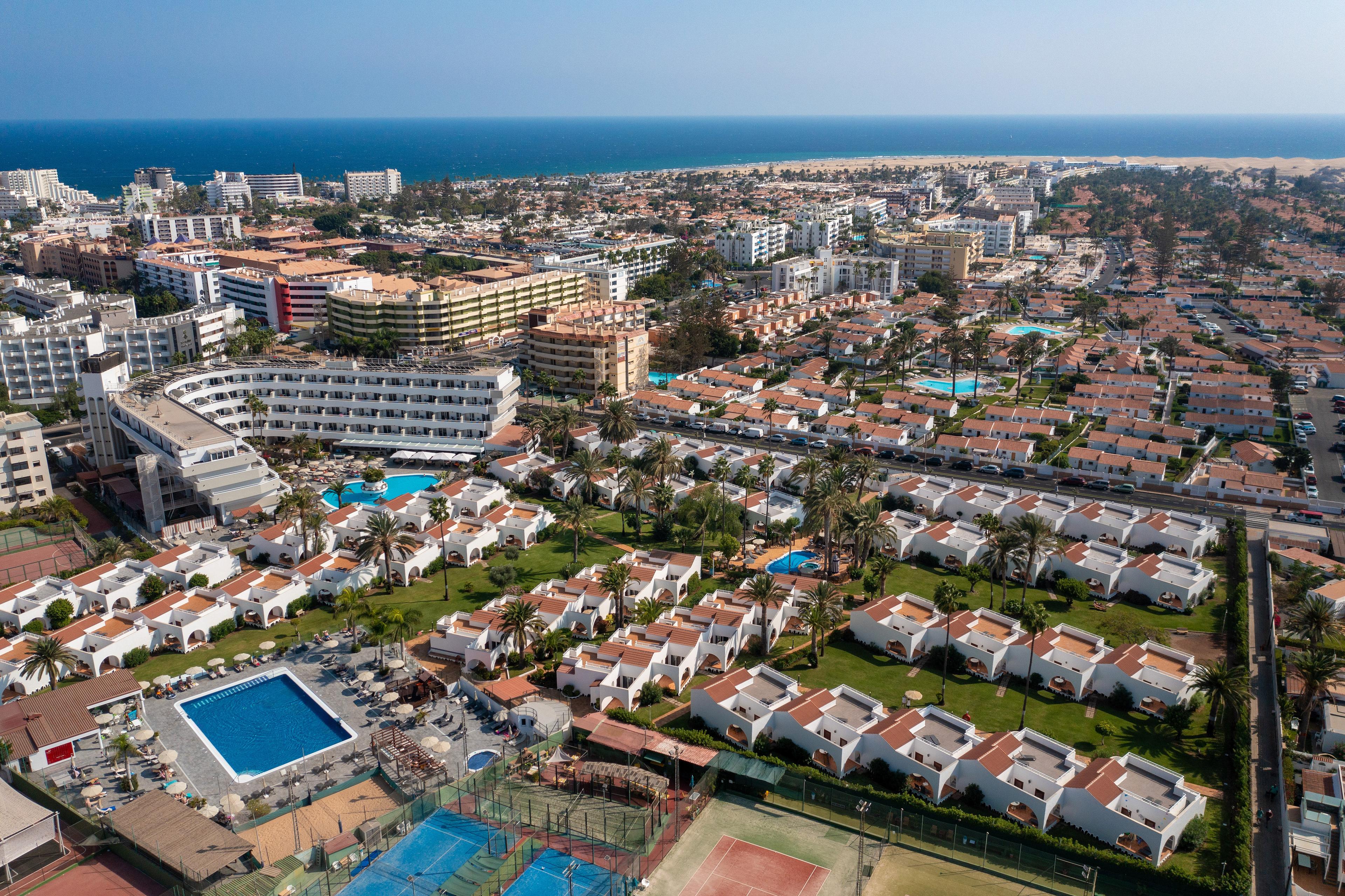 Aerial view of Melia Sol Barbacan alongside their villas