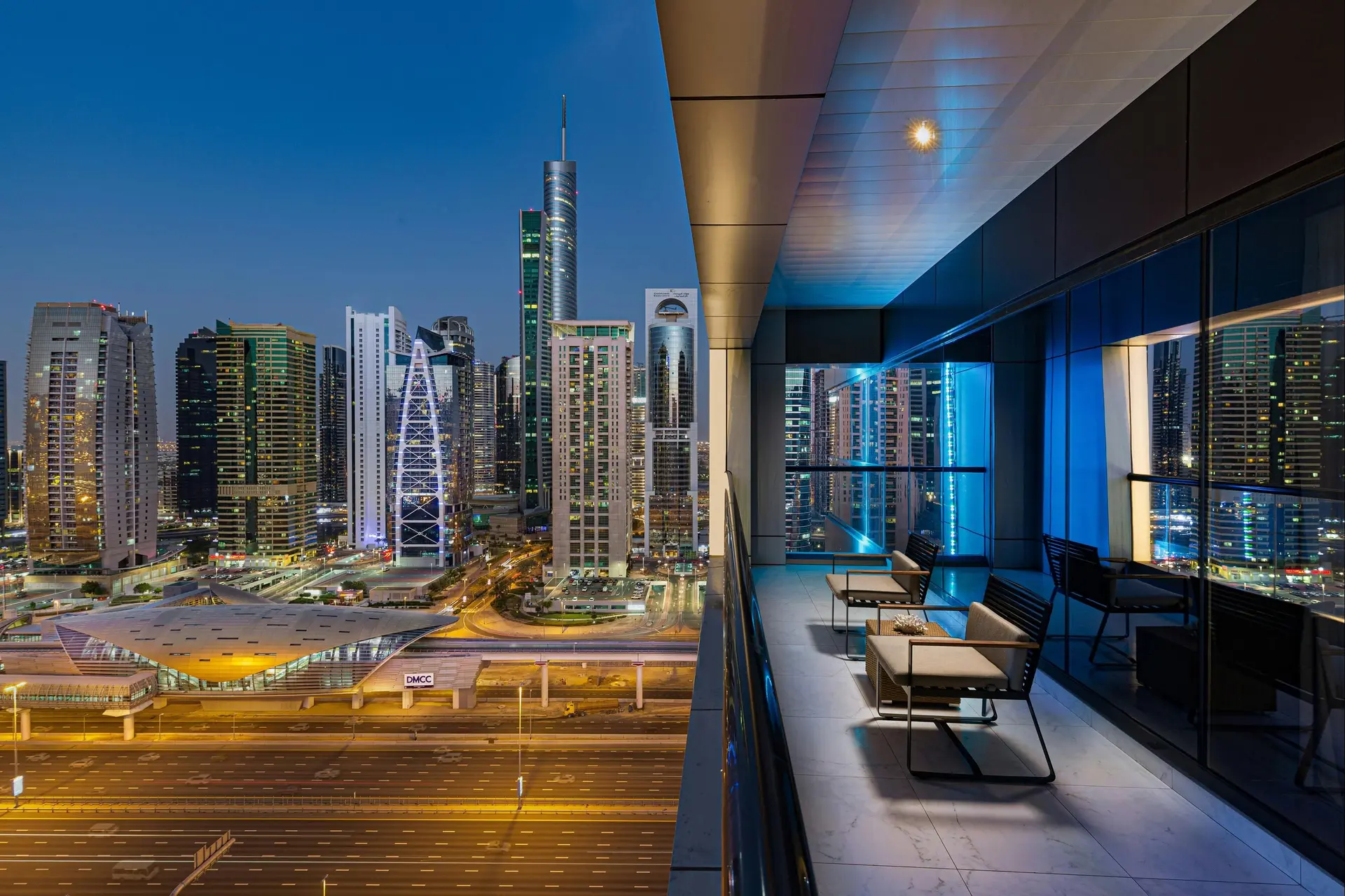 Balcony views from Millennium Place Dubai Marina