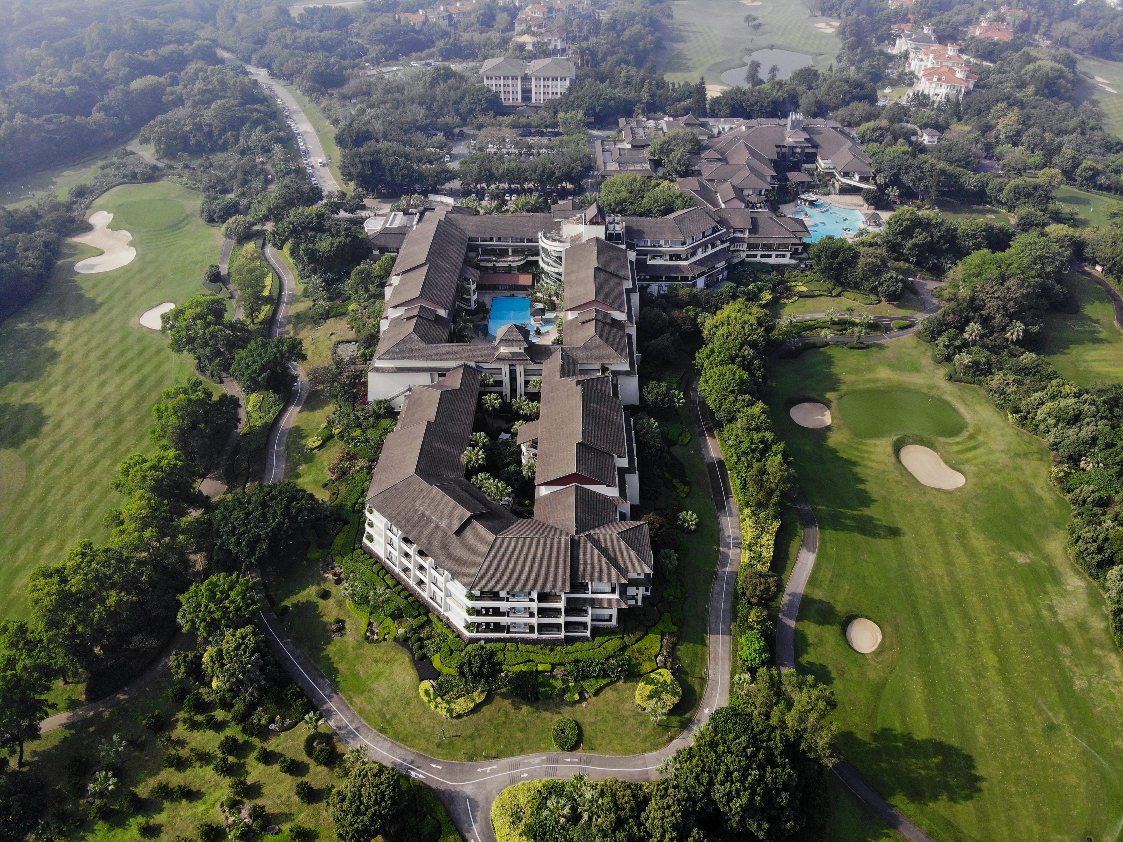 Aerial view of Mission Hills Golf Club & Resort Shenzhen Hotel