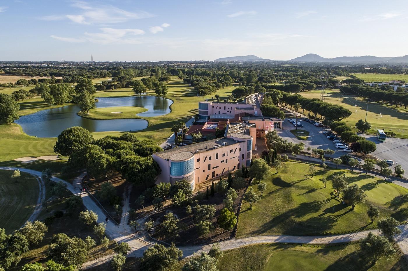 Panoramic view of the Montado Hotel & Golf Resort building