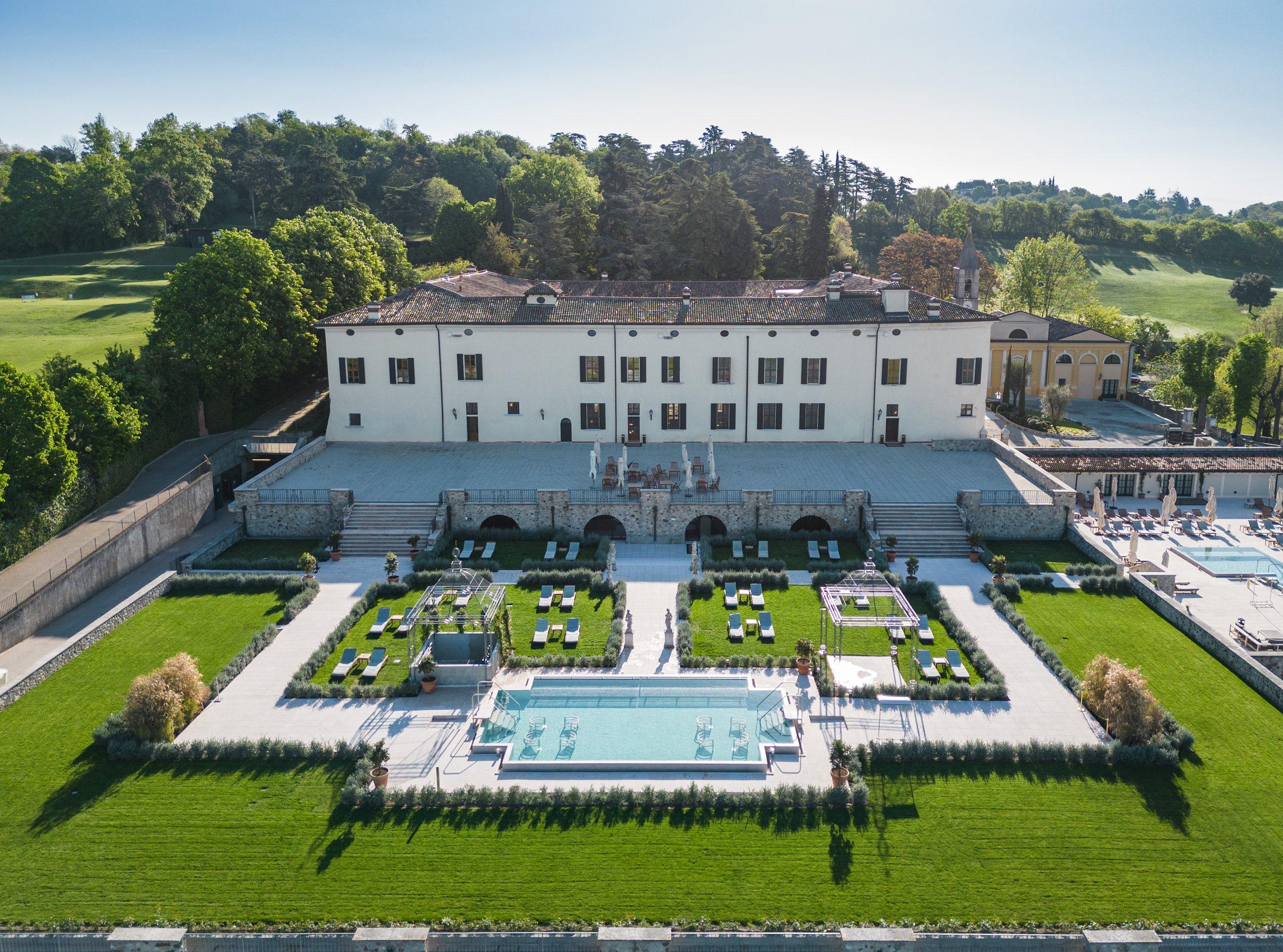 Panoramic view of Palazzo Arzaga Hotel, Spa & Golf Resort