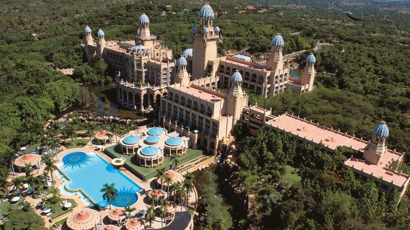 Aerial view of the Sun City Resort, The Palace of the Lost City