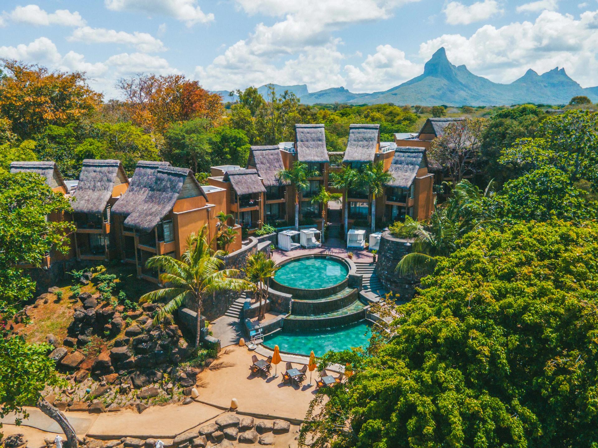 Aerial view of the Tamarina Golf & Spa Boutique Hotel