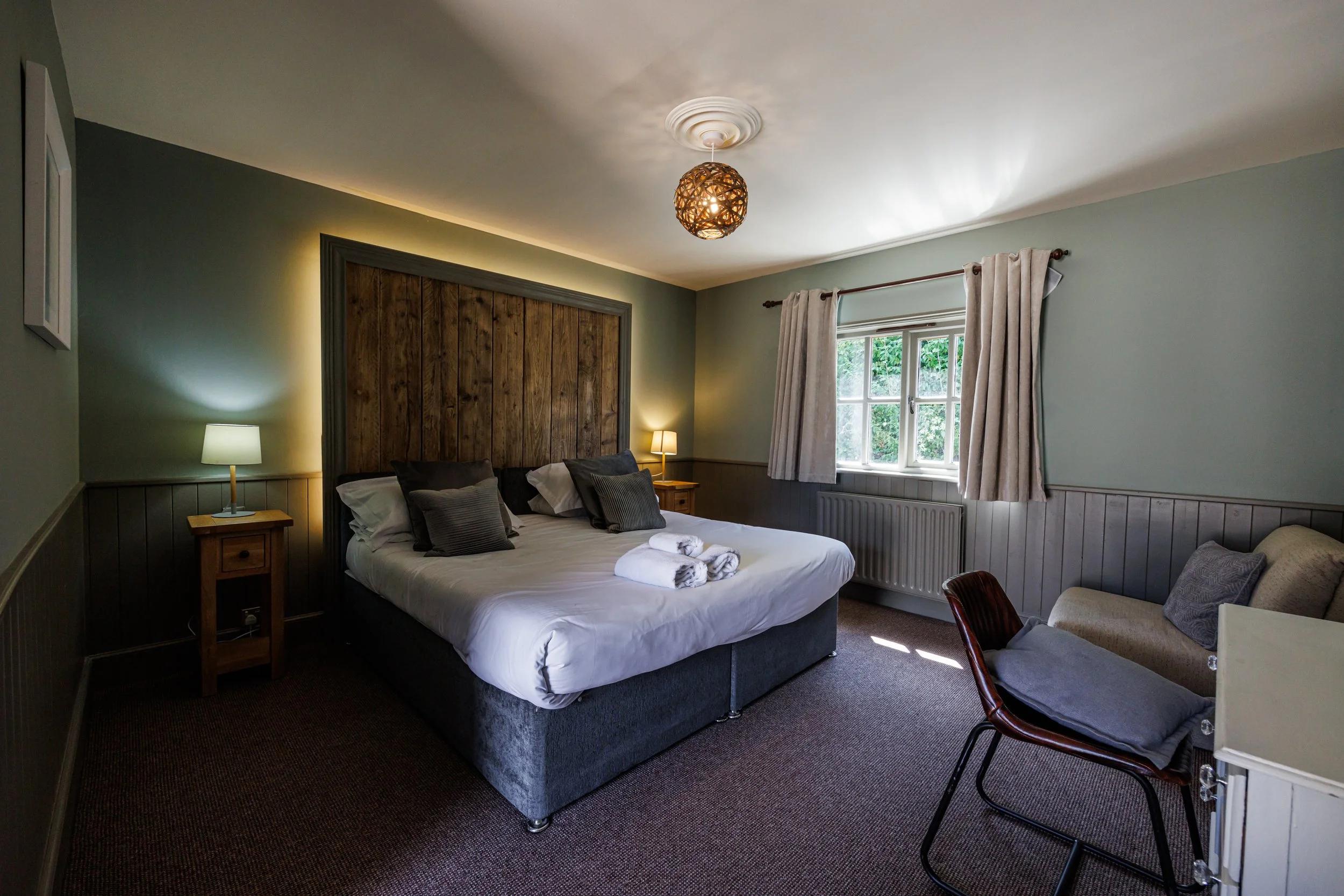 Double bed suite at The Blazing Donkey Hotel