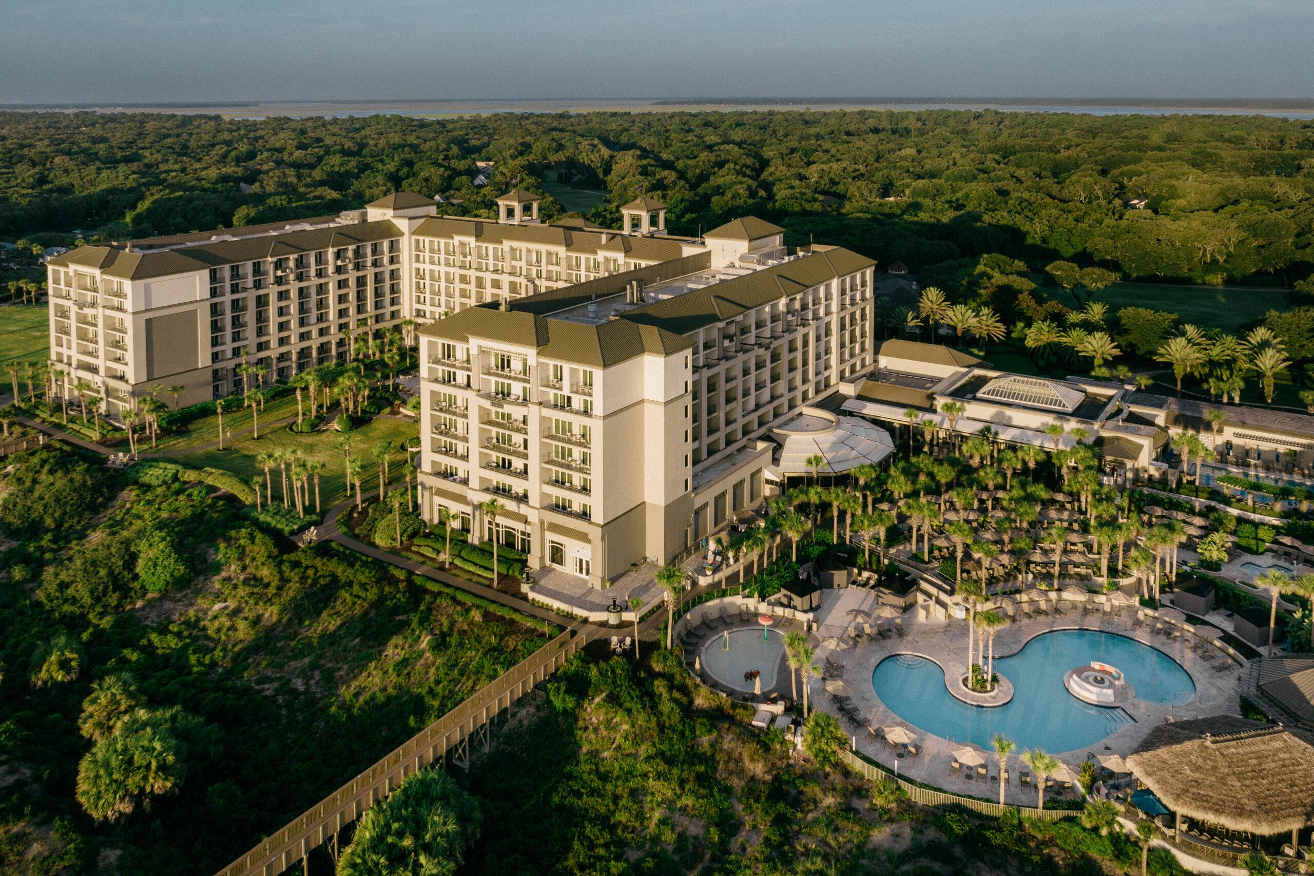 Aerial view looking down on The Ritz-Carlton, Amelia Island
