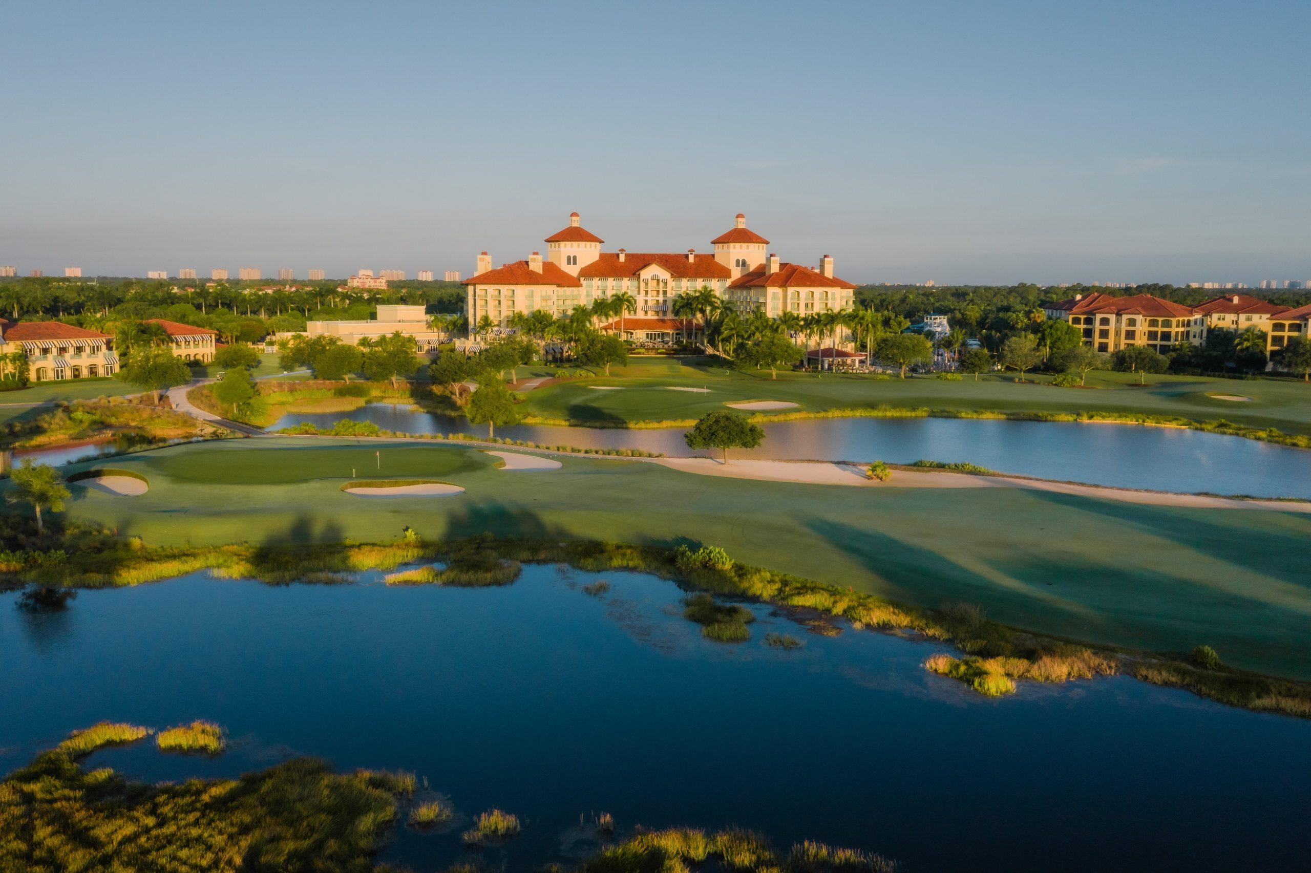 Panoramic view of The Ritz-Carlton Golf Resort golf course